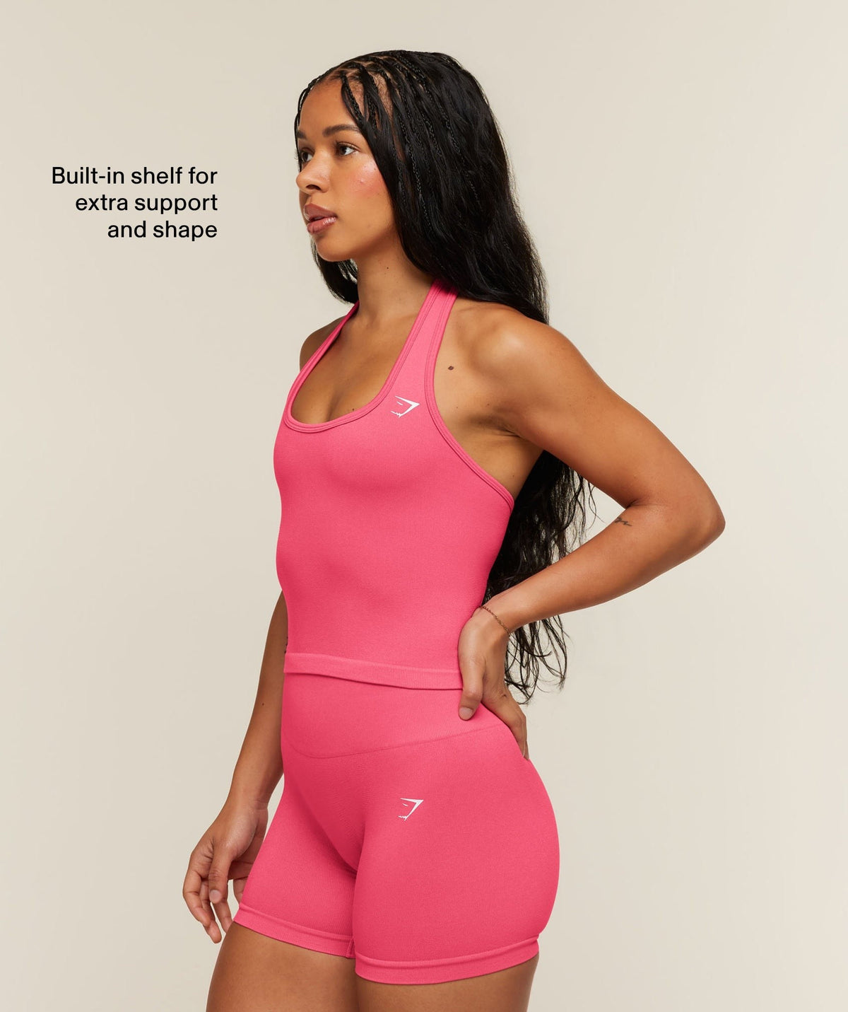 Gymshark Adapt Solid Halter Neck Tank - Motion Pink