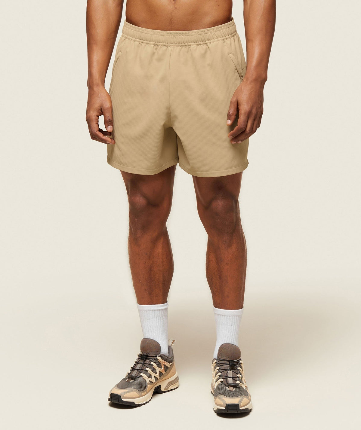 Gymshark Abstract Lightweight Running Shorts - Deep Fawn Brown