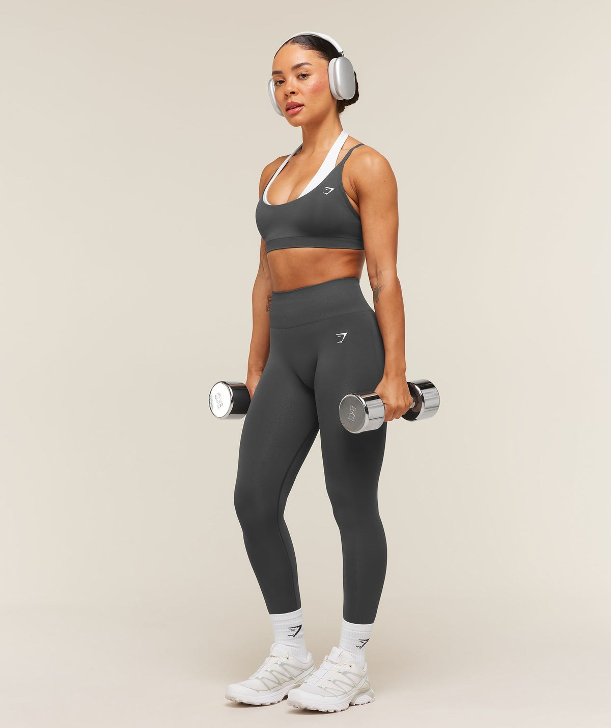 Gymshark Everyday Seamless Racerback Sports Bra - Onyx Grey