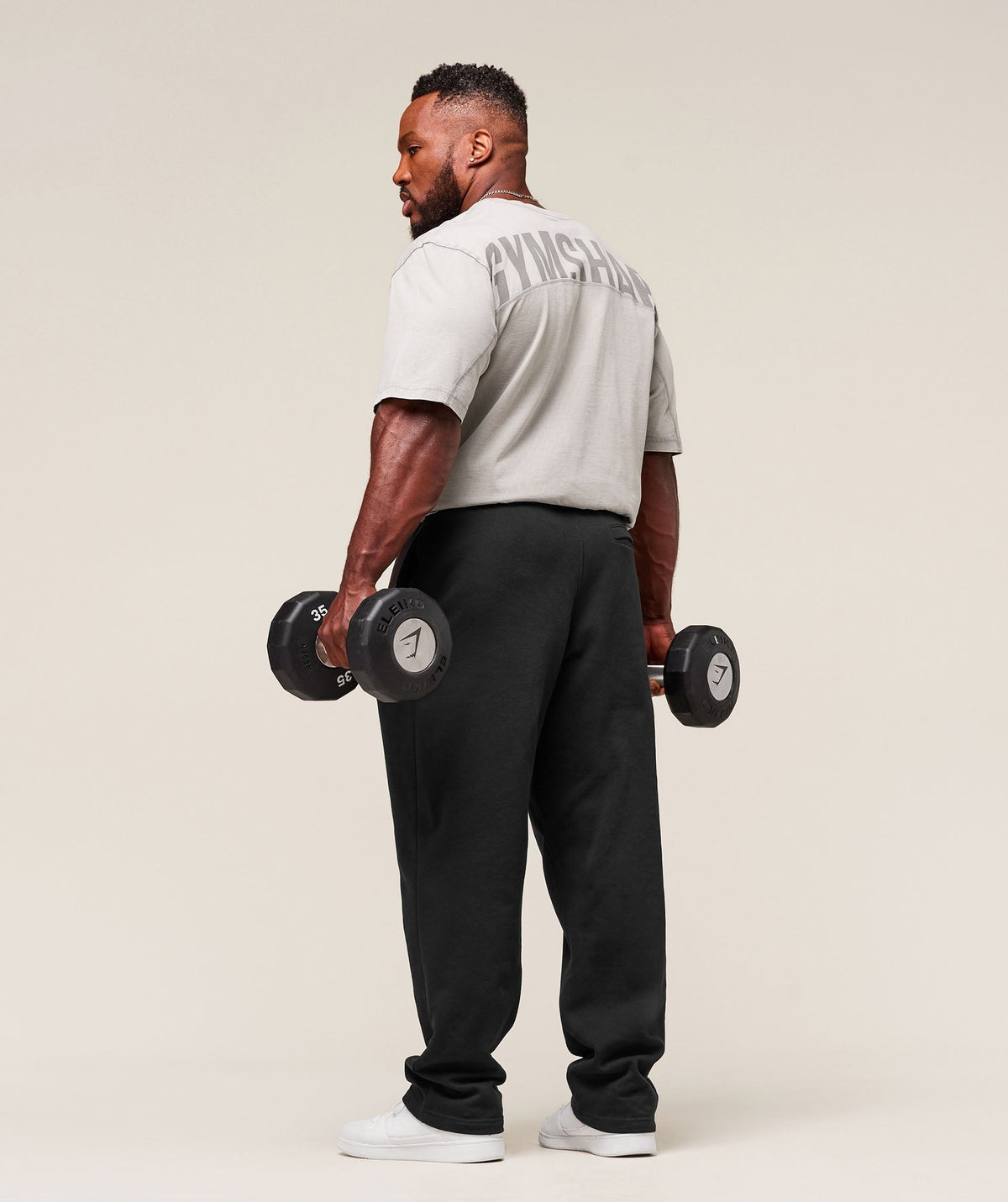 Gymshark Power Washed Tee - Smokey Grey/Acid Wash Small Ball