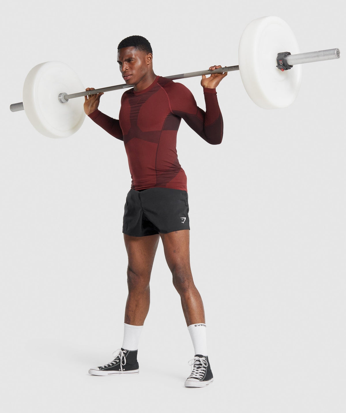 Gymshark Free Force Seamless Long Sleeve Tee - Burgundy