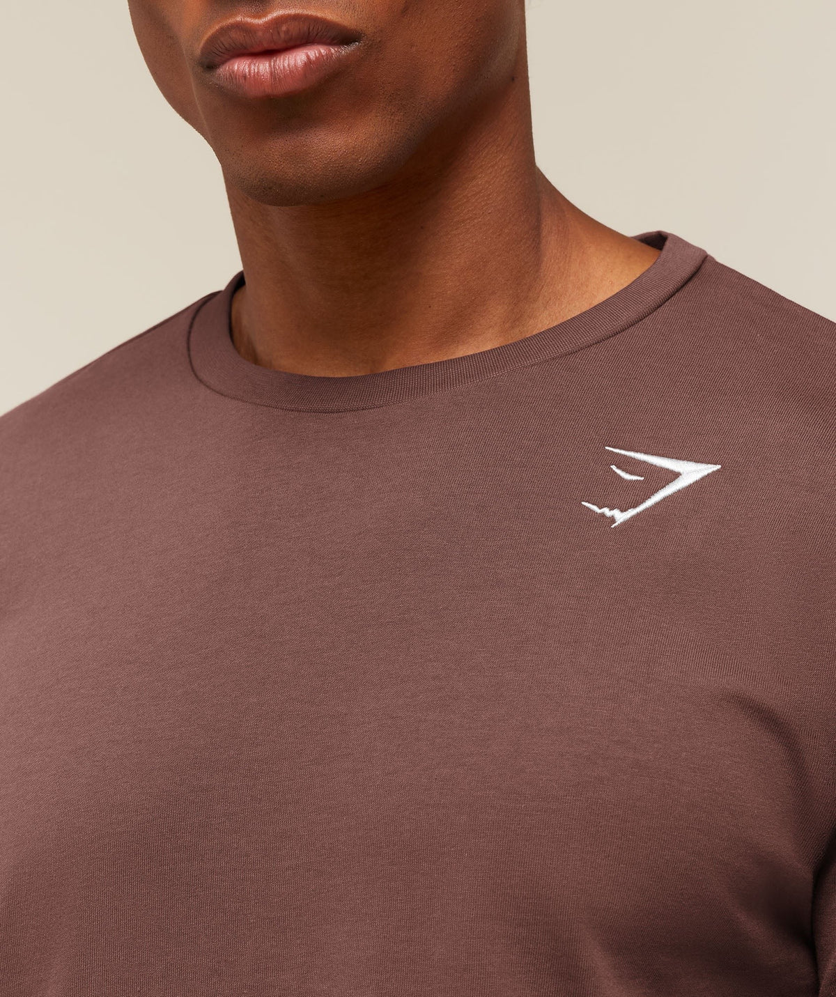 Gymshark Crest Long Sleeve Tee - Espresso Brown
