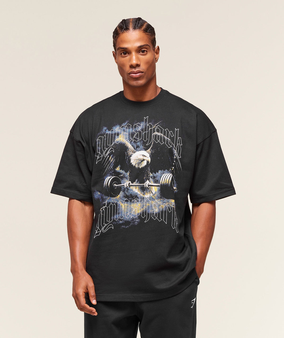 Gymshark Eagle Graphic Tee - Black