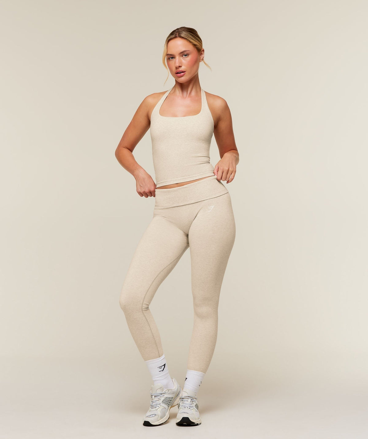 Gymshark CottonMoveTM Leggings - Oat Marl