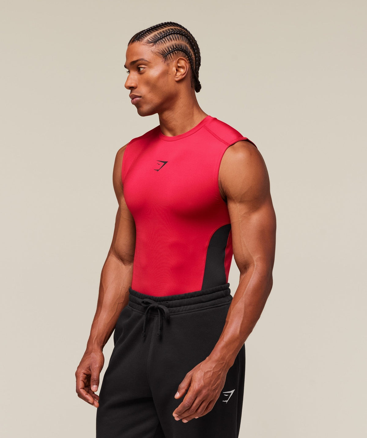 Gymshark Element Baselayer Tank - Carmine Red/Black