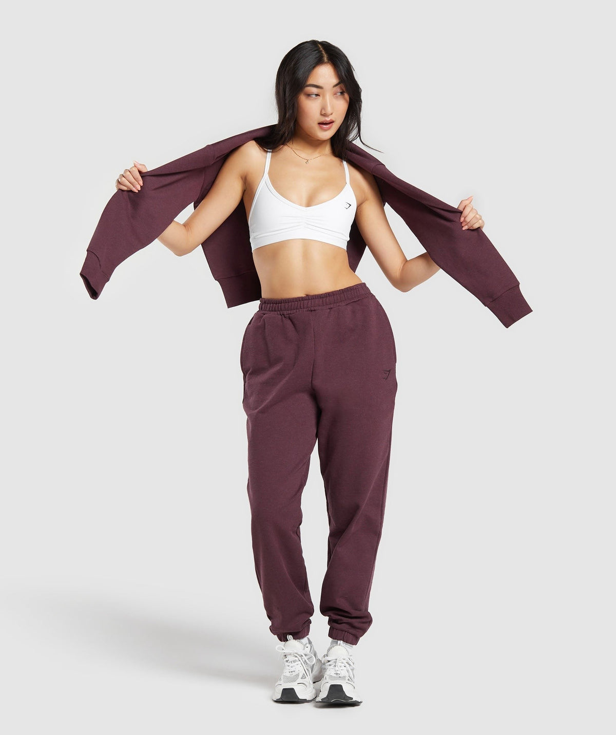 Gymshark Rest Day Sweats Joggers - Bros Deep Plum Marl