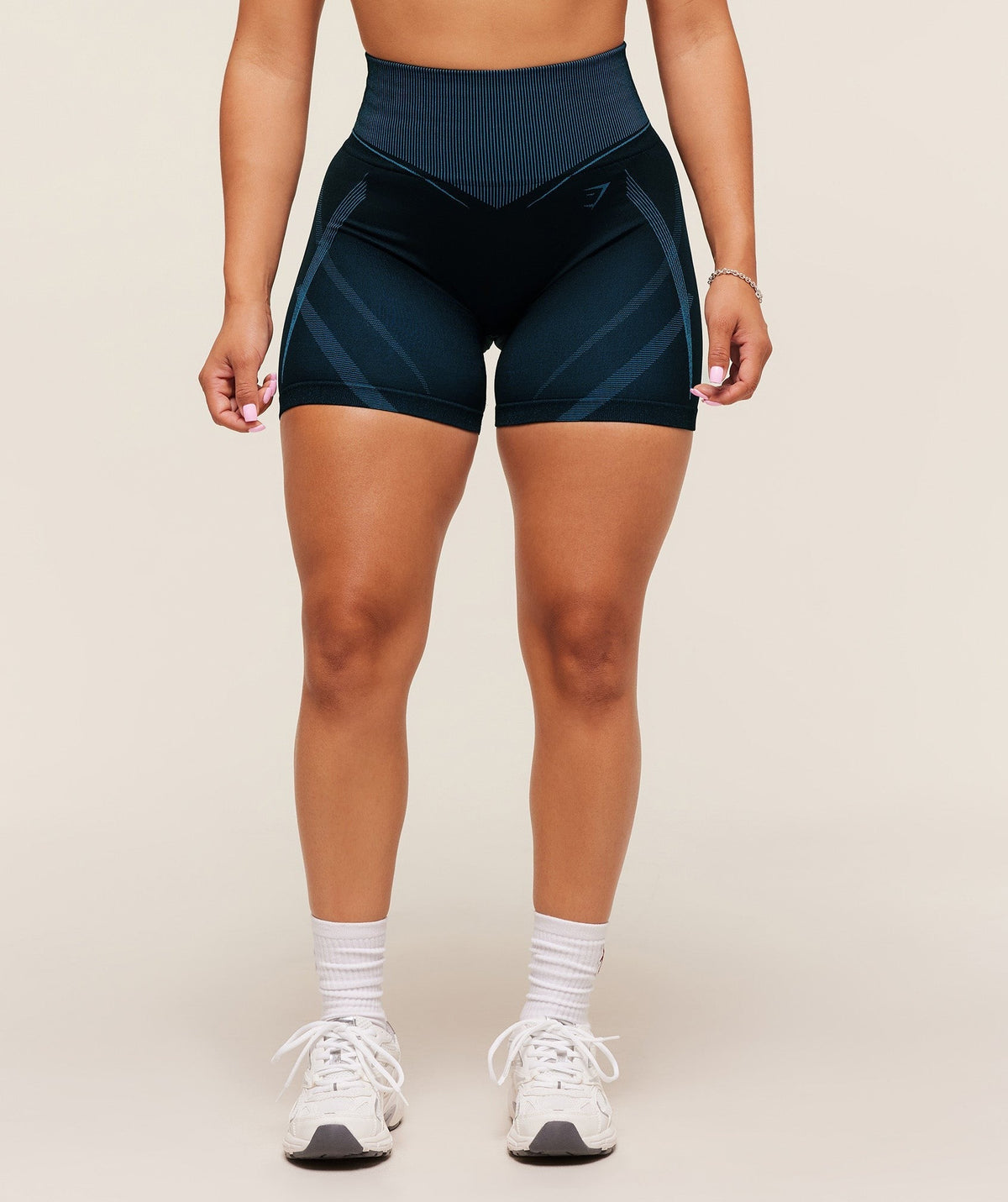 Gymshark x Analis Seamless Short - Midnight Blue/Lats Blue