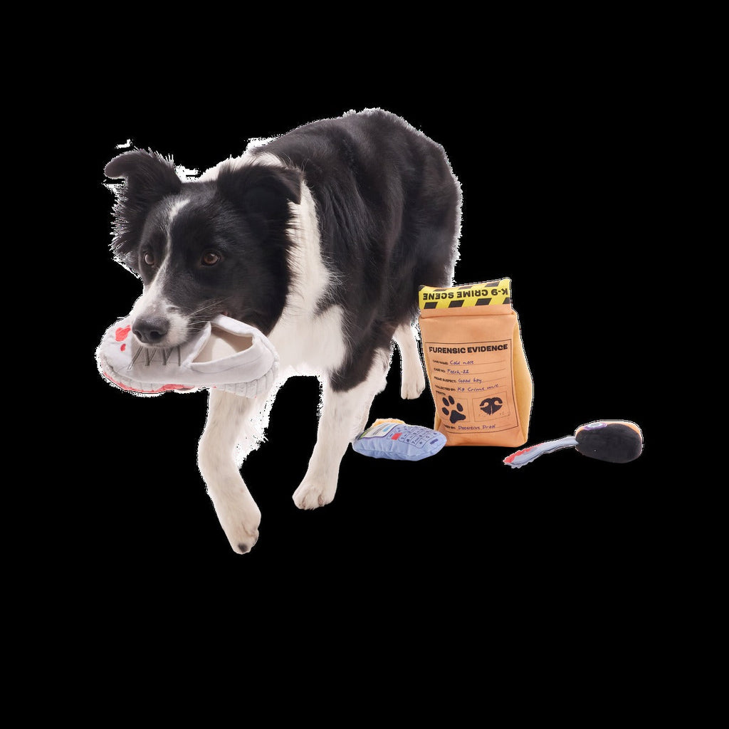 Buried Evidence Plush Multi-Part Enrichment Dog Toy