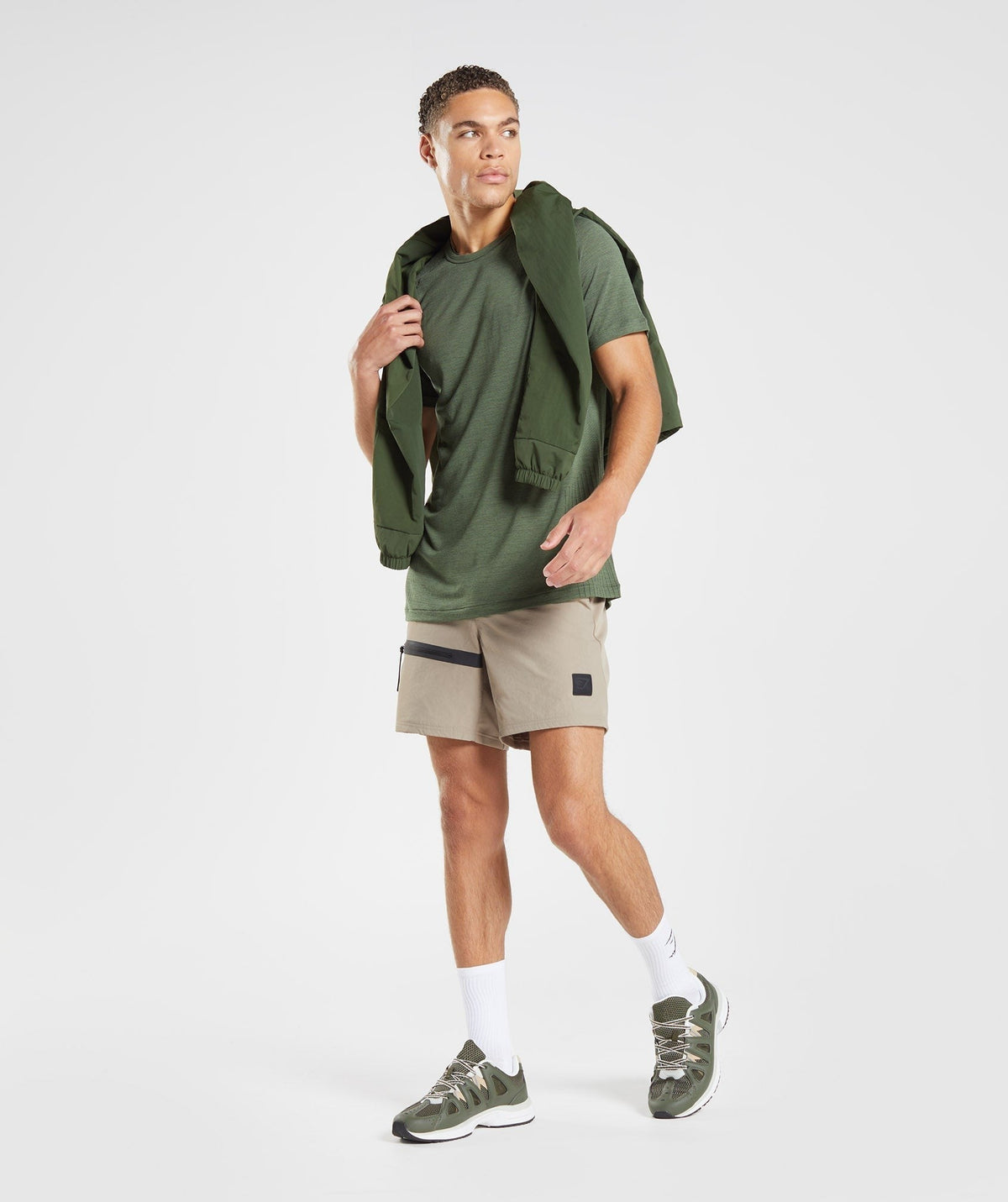 Gymshark Retake Woven Short - Cement Brown