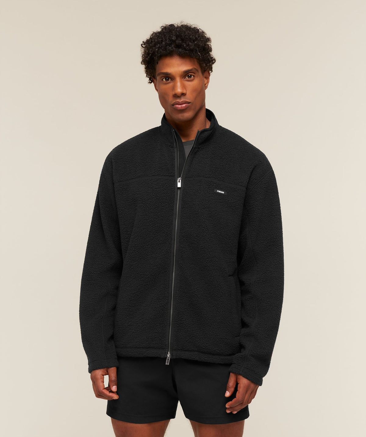 Gymshark Fleece Zip Through Jacket - Black