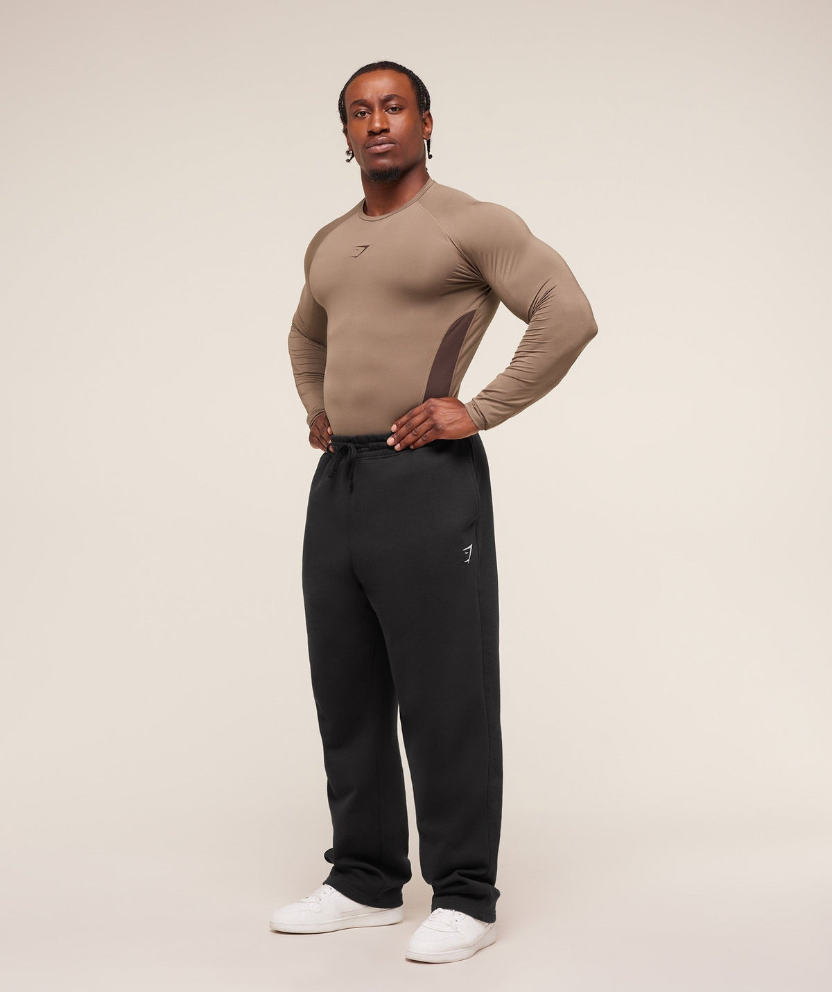 Gymshark Element Baselayer Long Sleeve Tee - Soul Brown/Archive Brown
