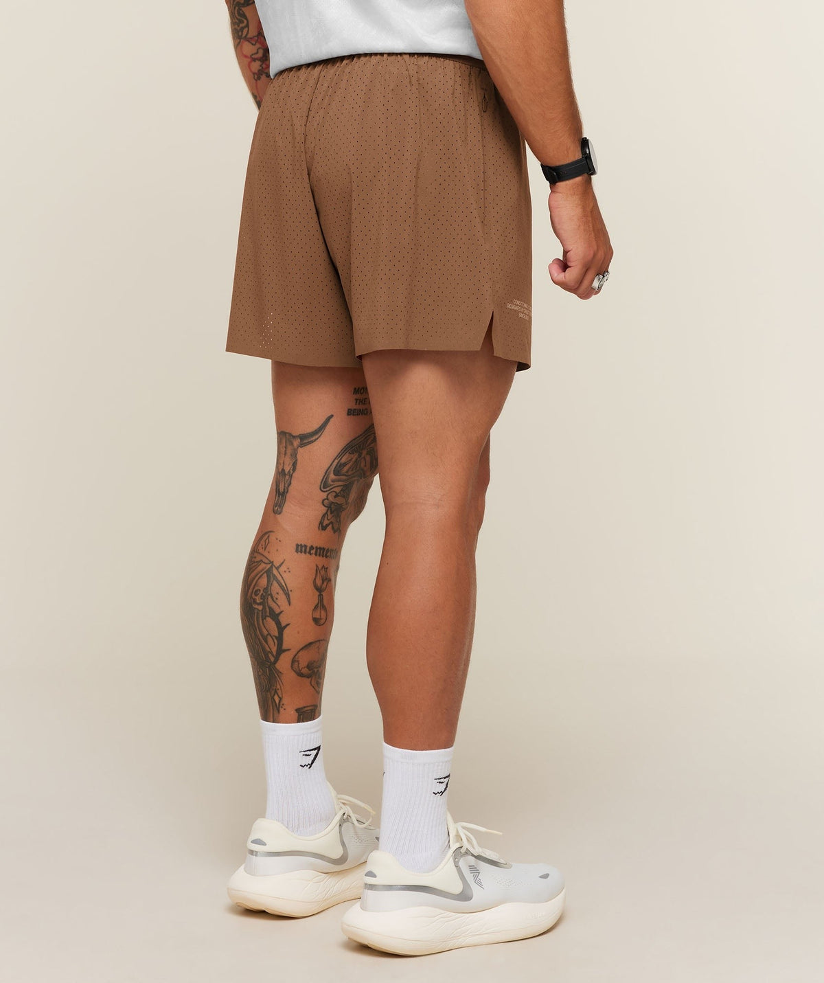 Gymshark Conditioning Club 4" Shorts - Trail Brown/Vanilla Beige