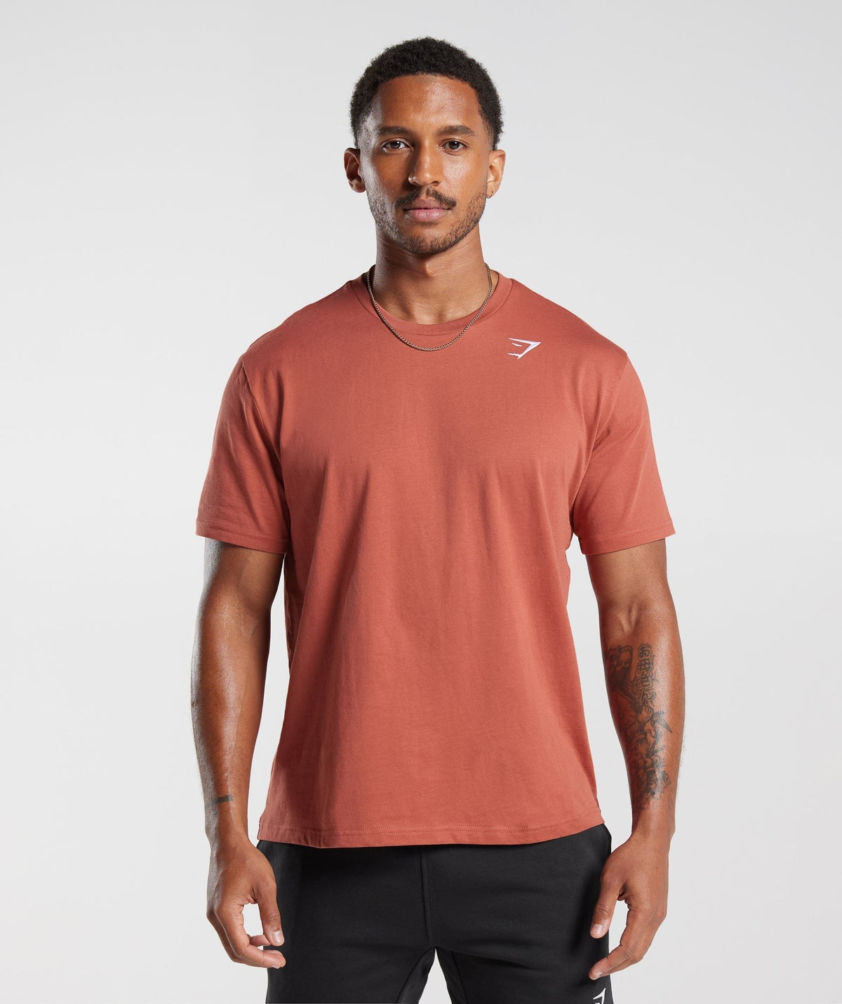Gymshark Crest Tee - Persimmon Red