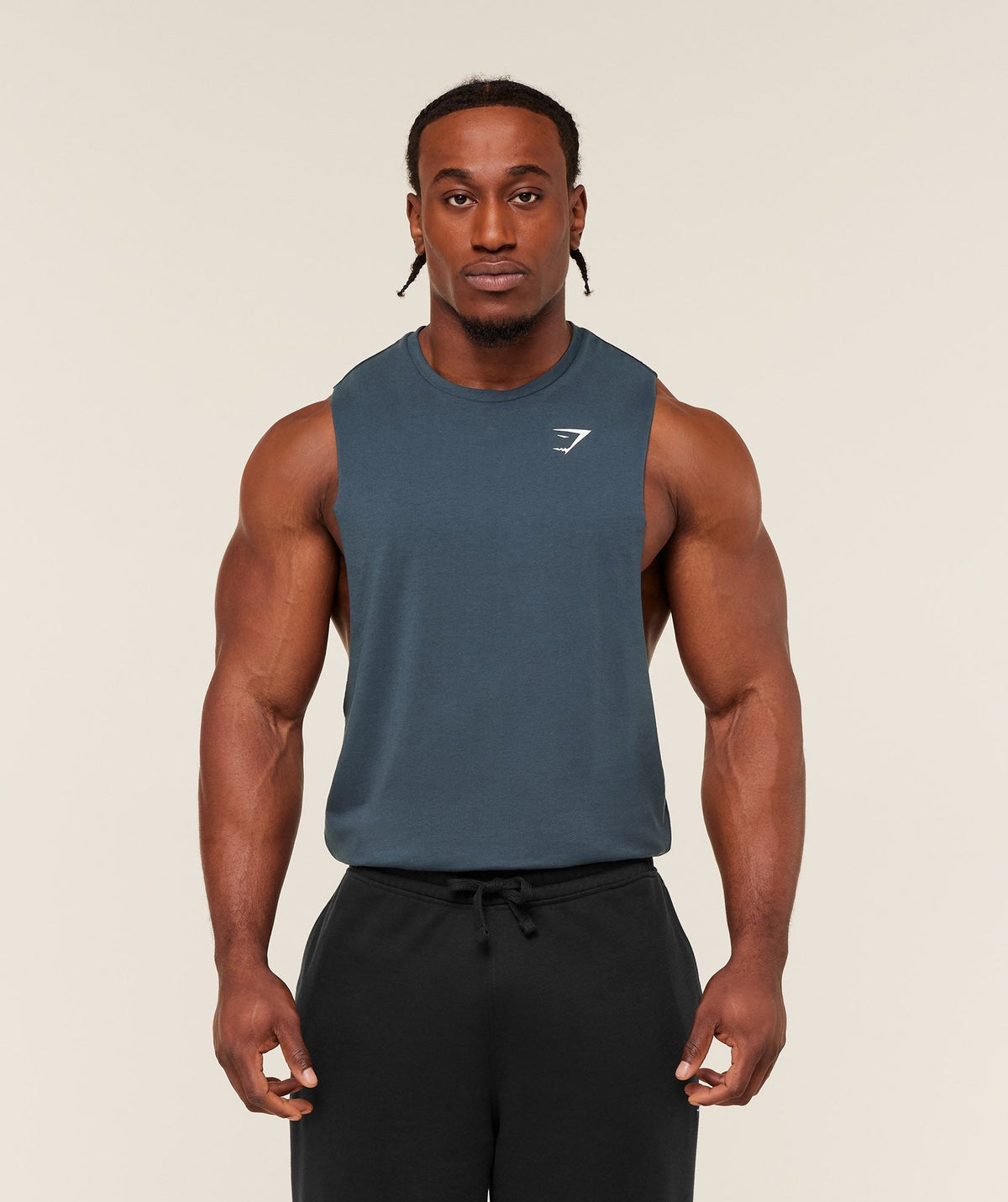 Gymshark Critical Drop Arm Tank - Stealth Blue