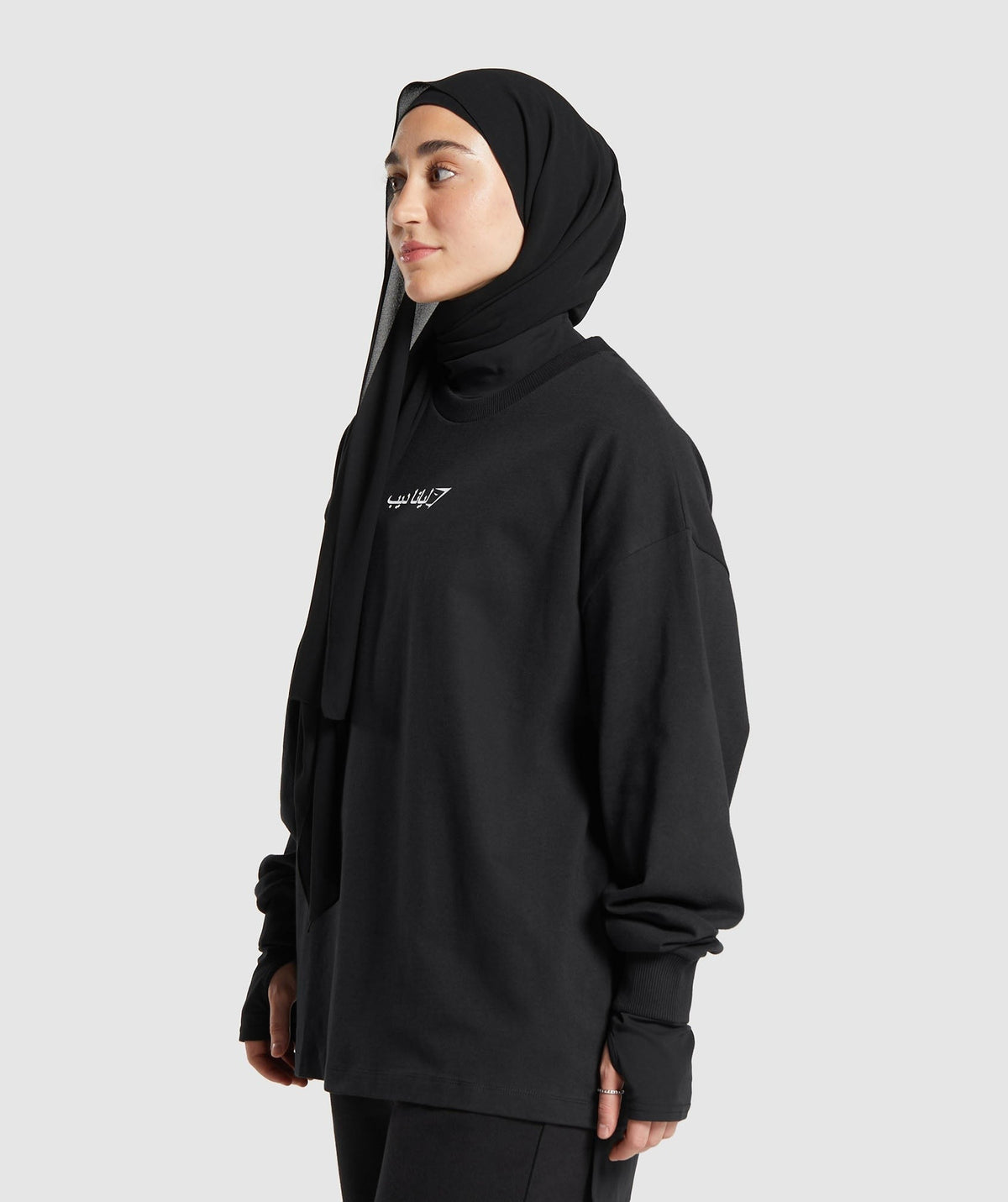 Gymshark X Leana Deeb Oversized Long Sleeve Top - Black