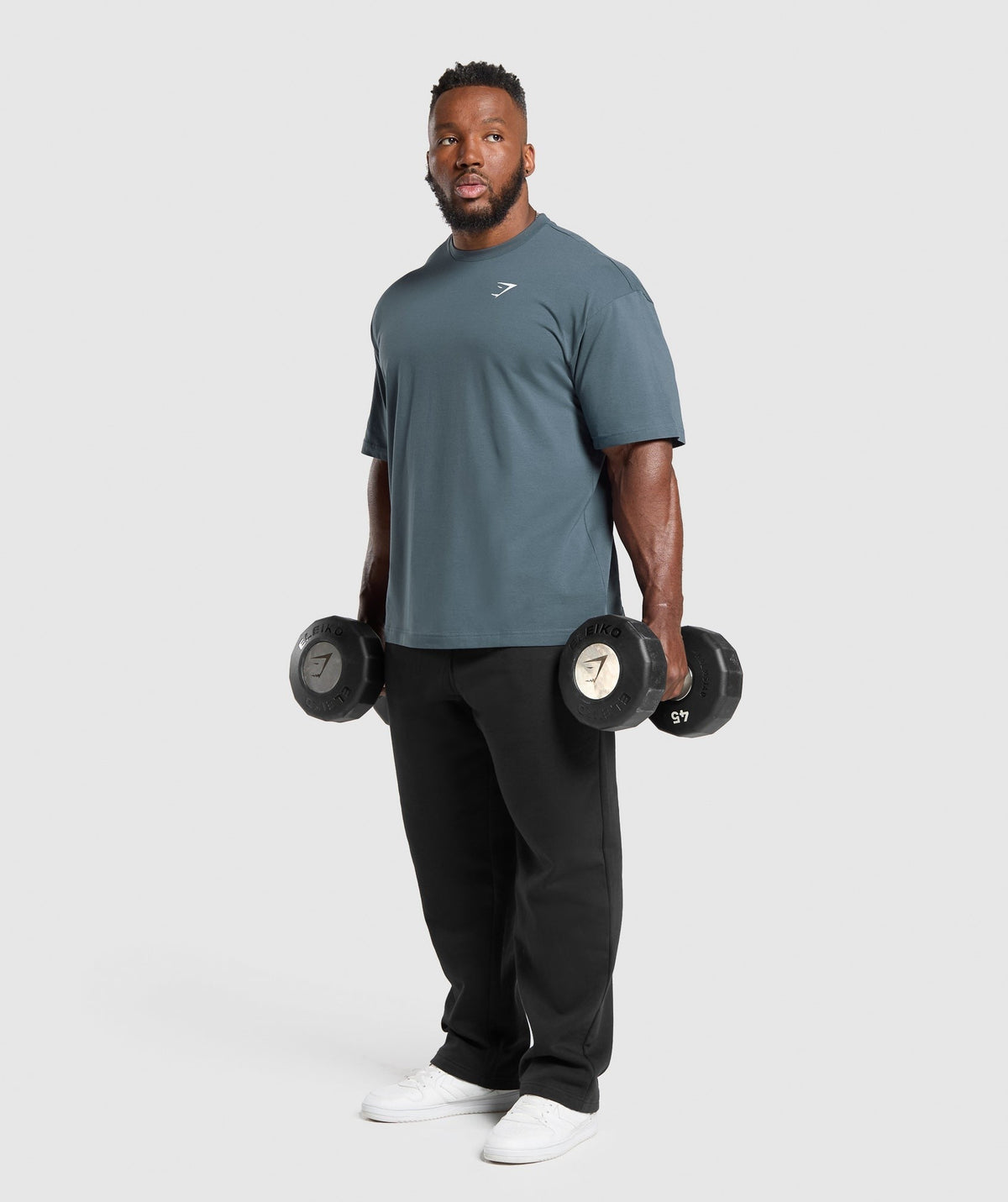 Gymshark Essential Short Sleeve Tee - Titanium Blue