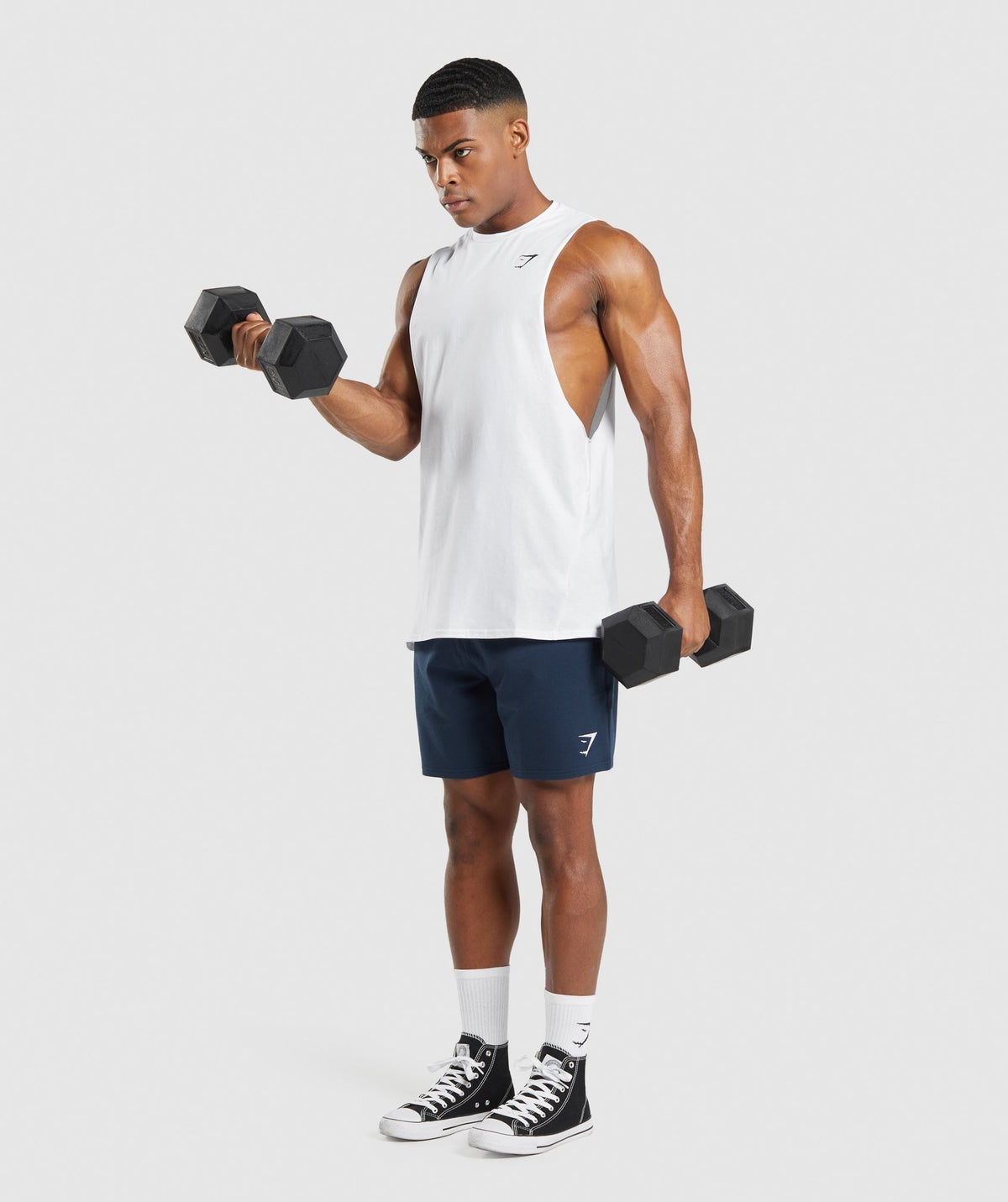 Gymshark Critical Drop Arm Tank - White