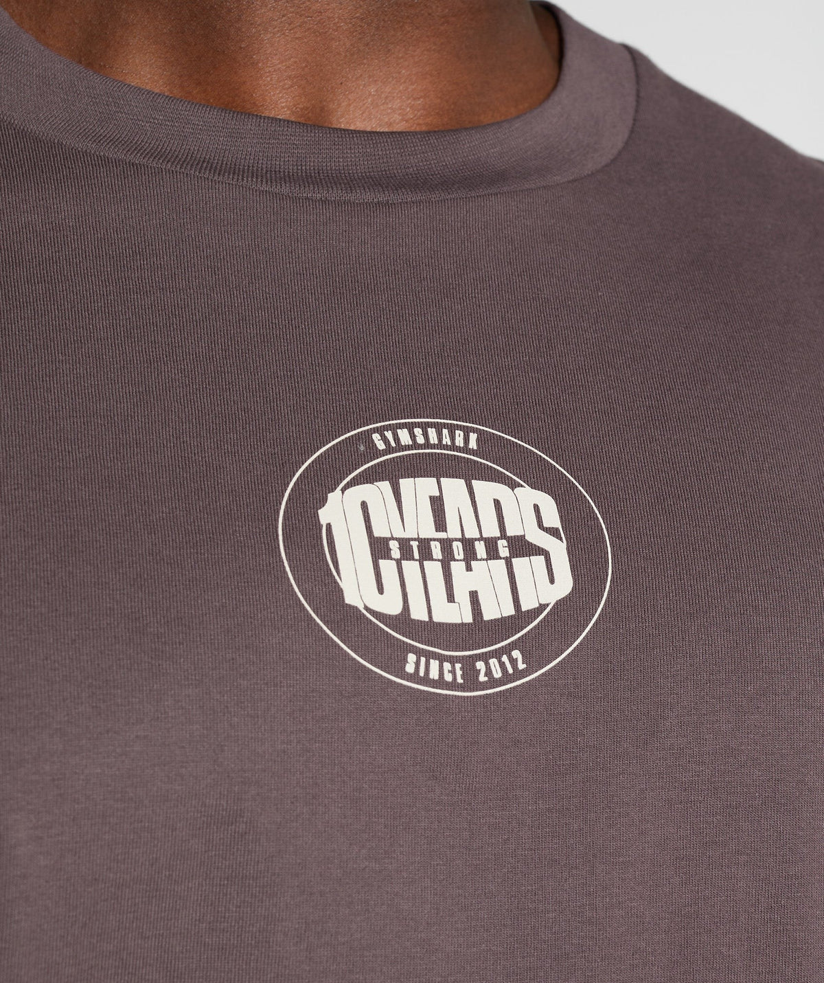 Gymshark GS10 Year Oversized Tee - Chocolate Brown