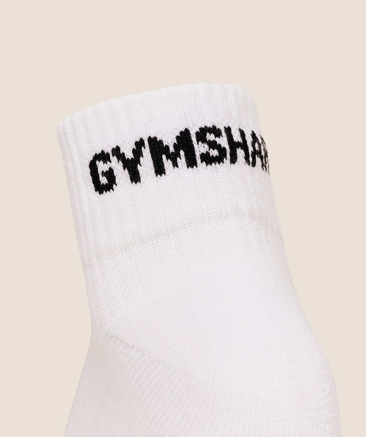 Gymshark GS Jacquard Quarter Socks 3pk - White