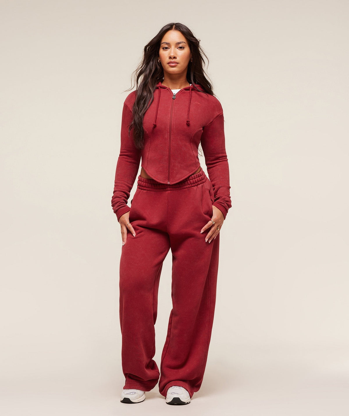 Gymshark x Analis Tracksuit Pants - Reps Red/Wash