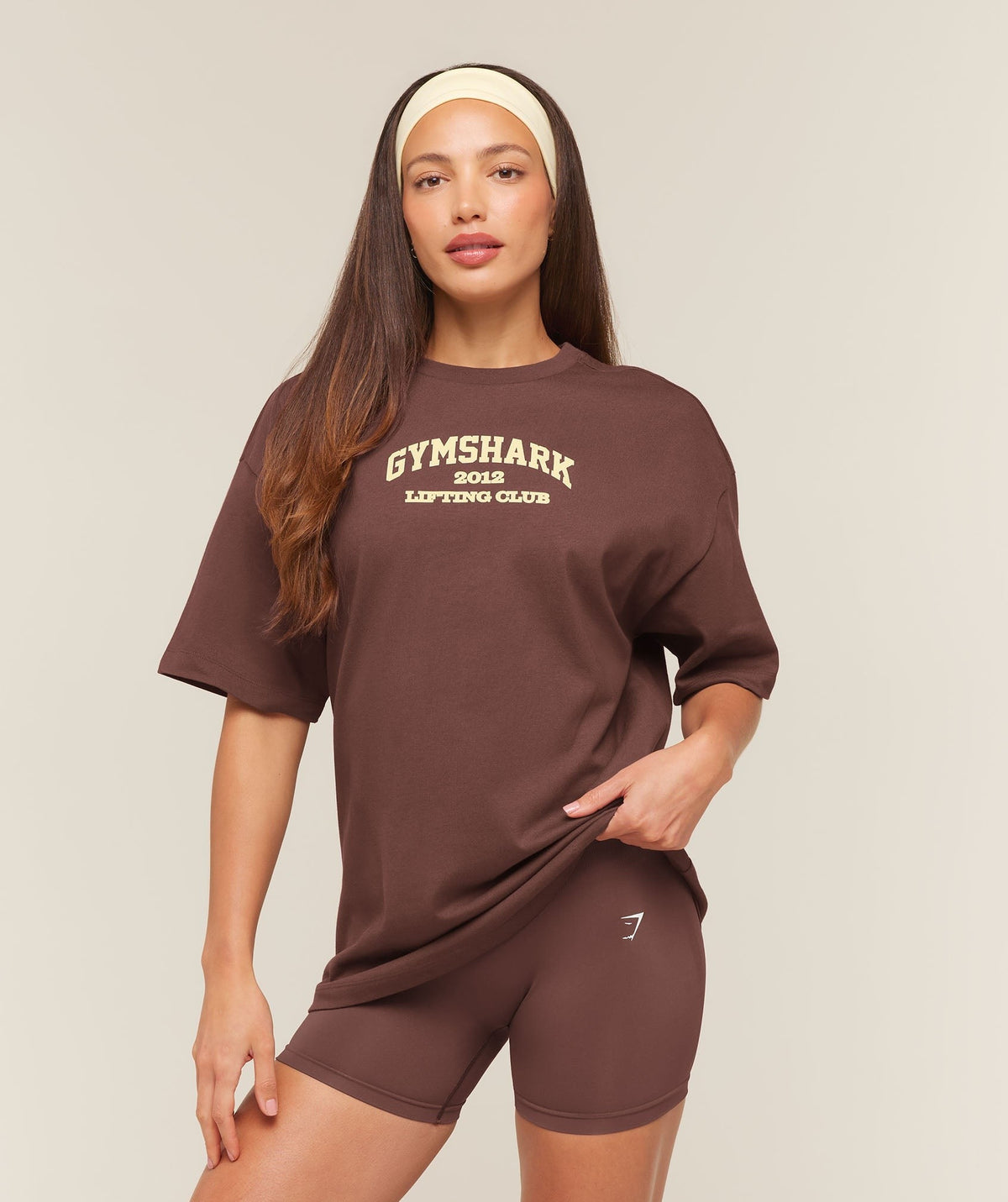 Gymshark Cosy Luxe Campus Tee - Espresso Brown