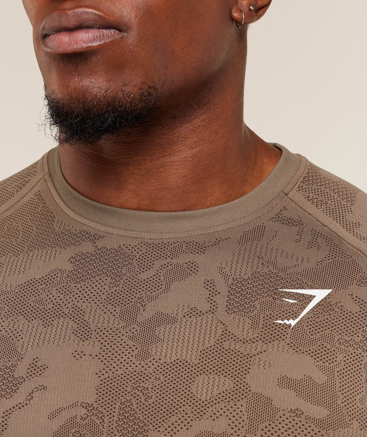 Gymshark Geo Seamless Tee - Lifestyle Brown/Archive Brown
