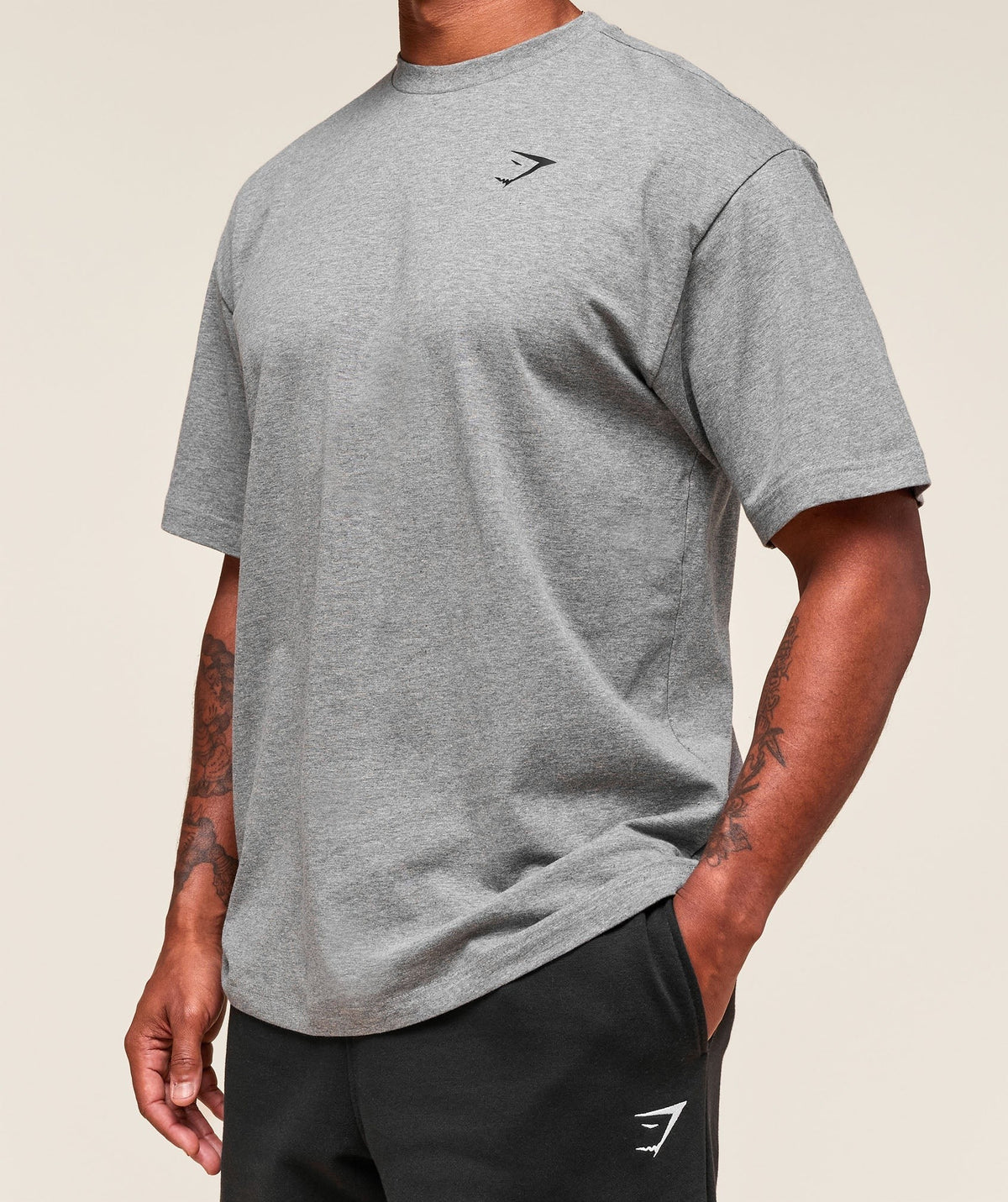 Gymshark Essential Short Sleeve Tee - Charcoal Grey Marl