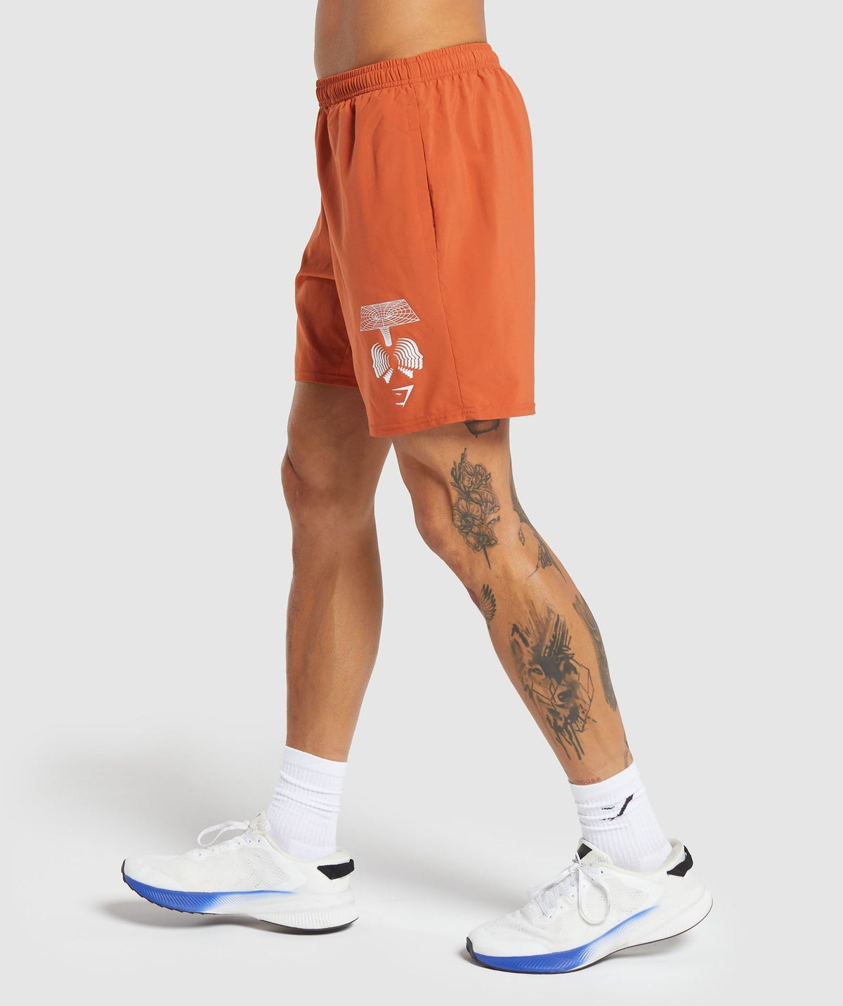 Gymshark Hybrid Wellness 7" Short - Rust Orange