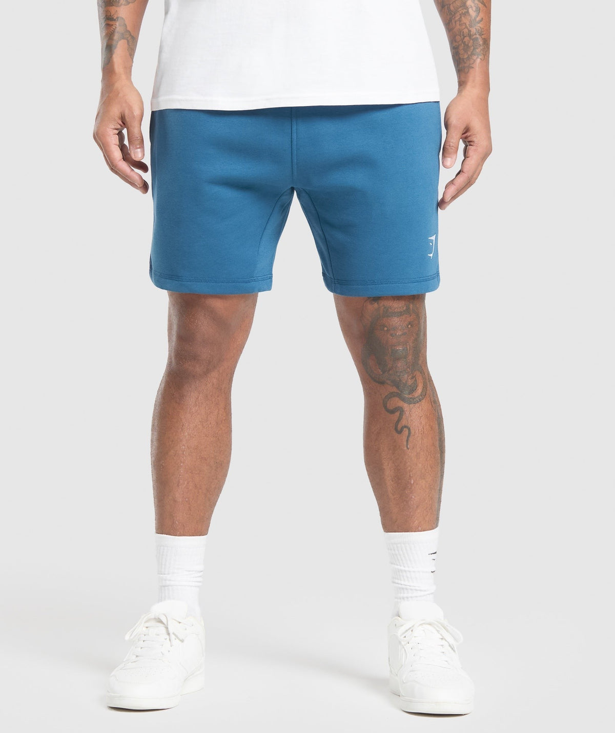 Gymshark Crest 7" Shorts - Success Blue