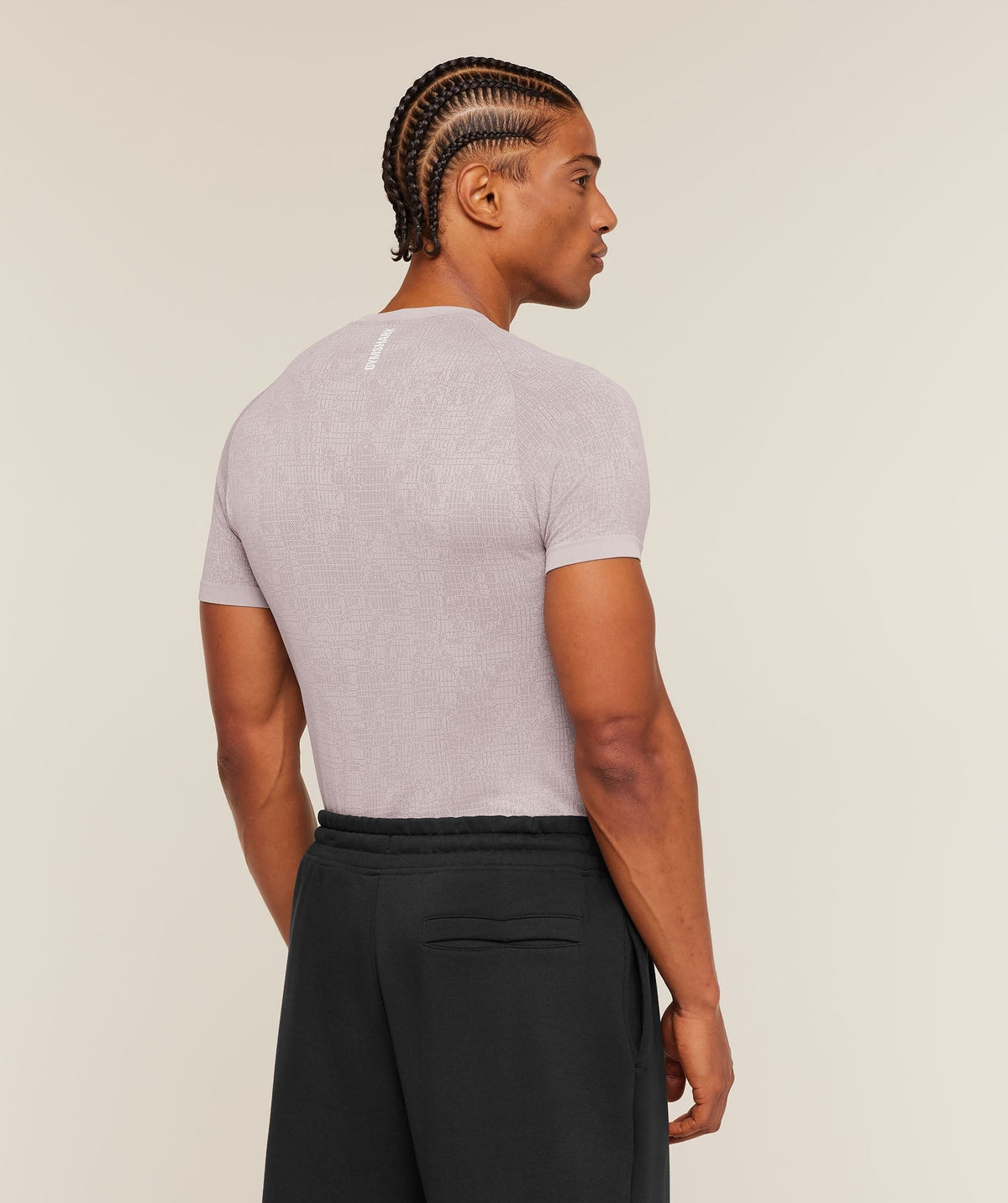 Gymshark Geo Seamless Grid Tee - Dawn Purple/Dusk Purple