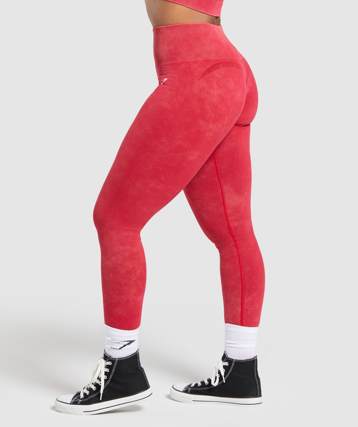 Gymshark Gains Seamless Legging - Carmine Red/Wash