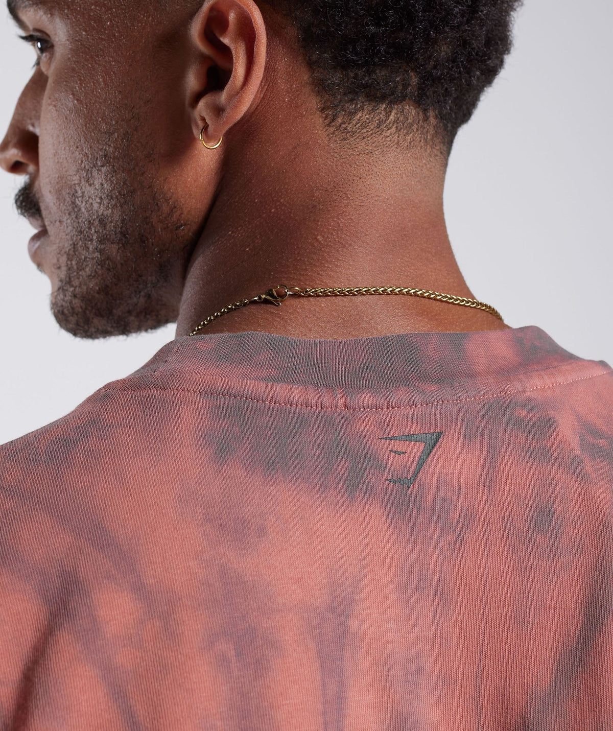 Gymshark Rest Day Tee - Terracotta Pink/Dusty Maroon/Spiral Optic Wash