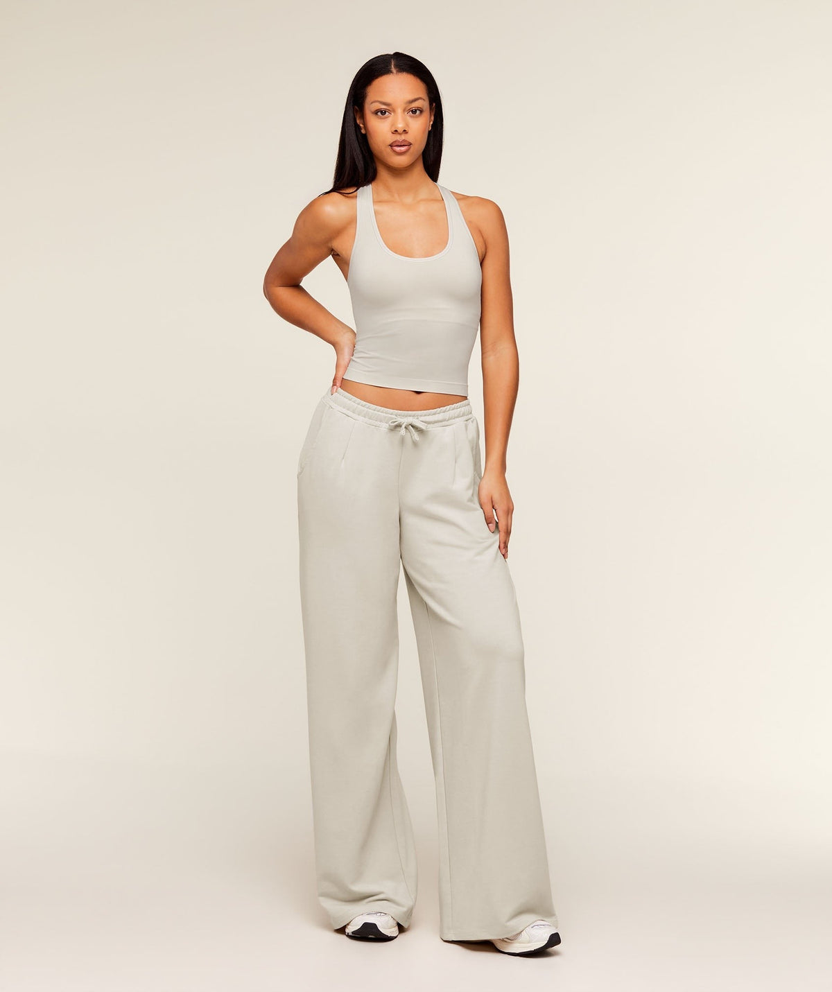 Gymshark Lightweight Wide Leg Pant Tall - Pebble Grey