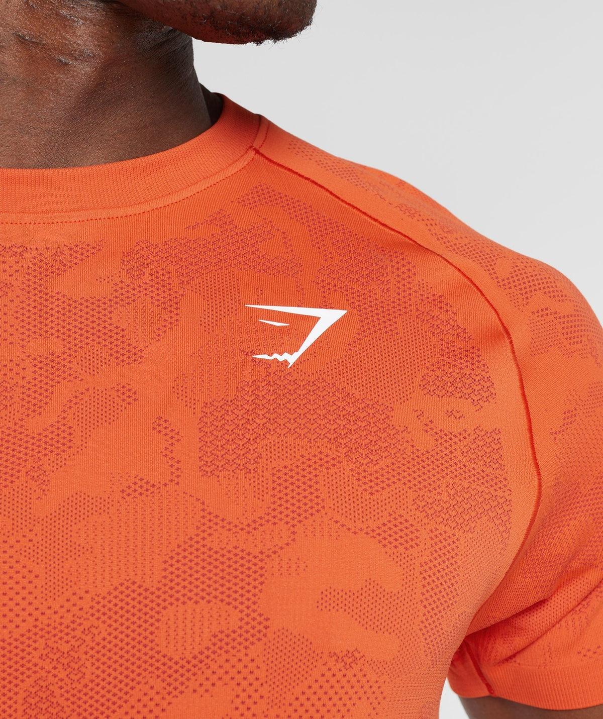 Gymshark Geo Seamless Tee - Pepper Red/Salsa Red