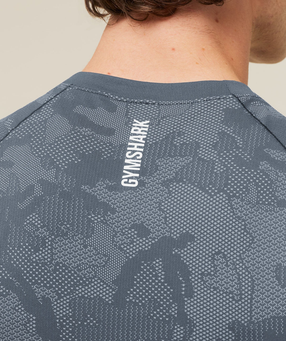 Gymshark Geo Seamless Tee - Shadow Blue/Tranquil Blue