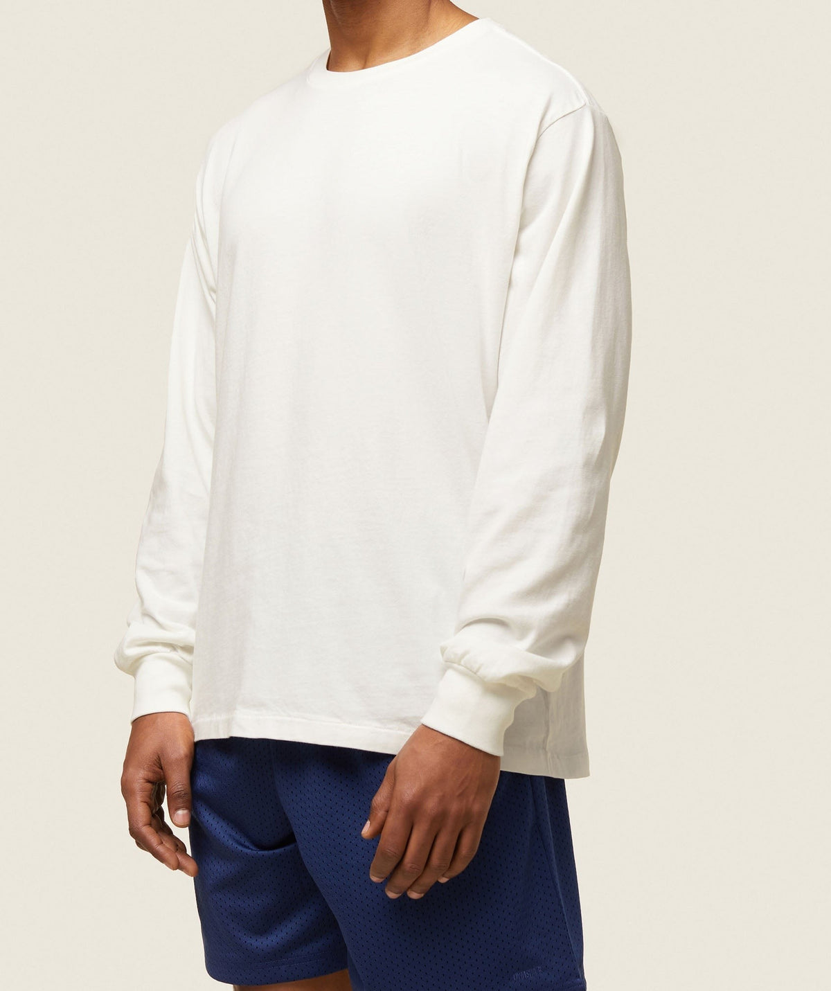 Gymshark Lifestyle Relaxed Long Sleeve Tee - Soft White