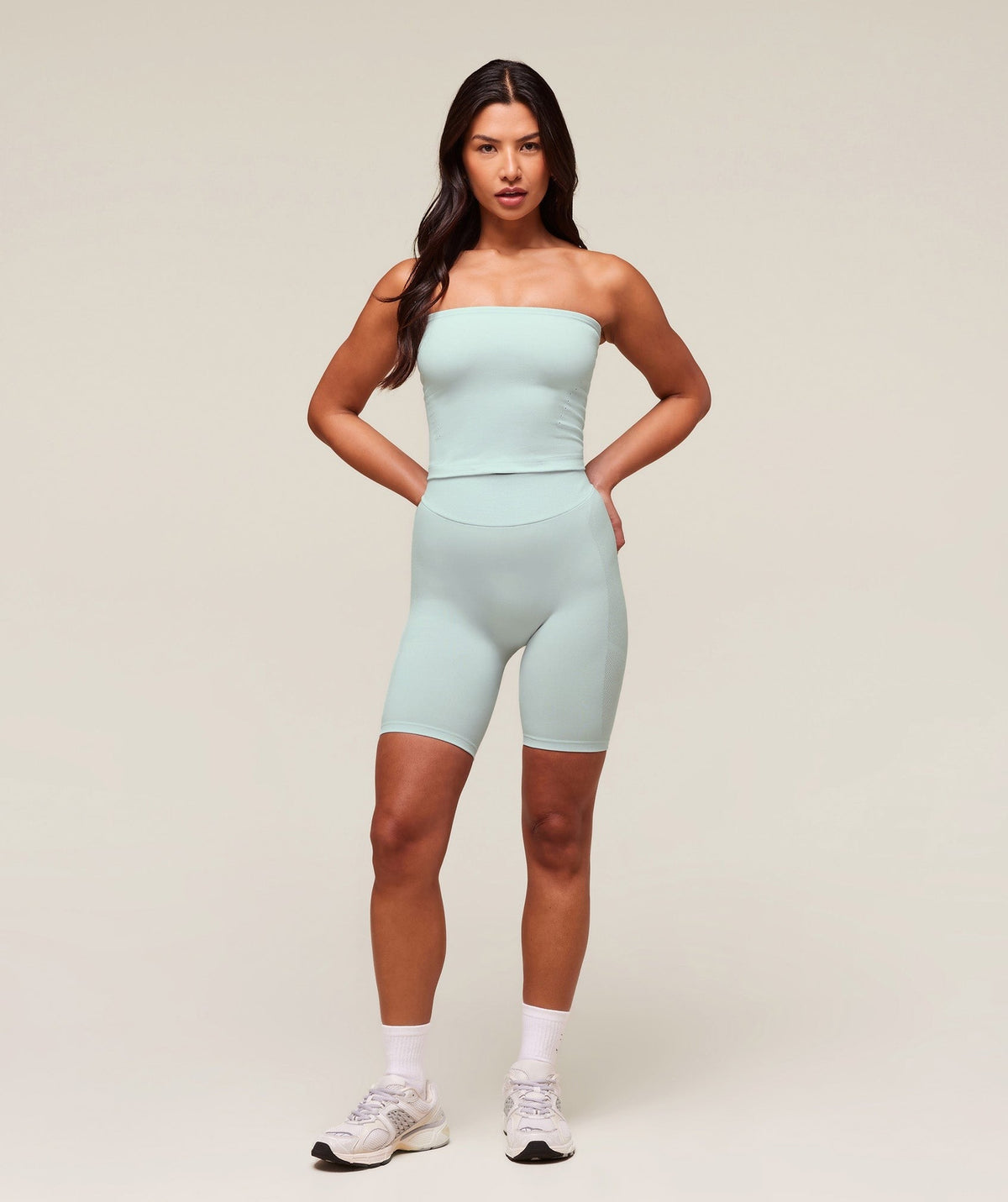 Gymshark everywear Warp Knit Cycling Shortss - Frost Blue