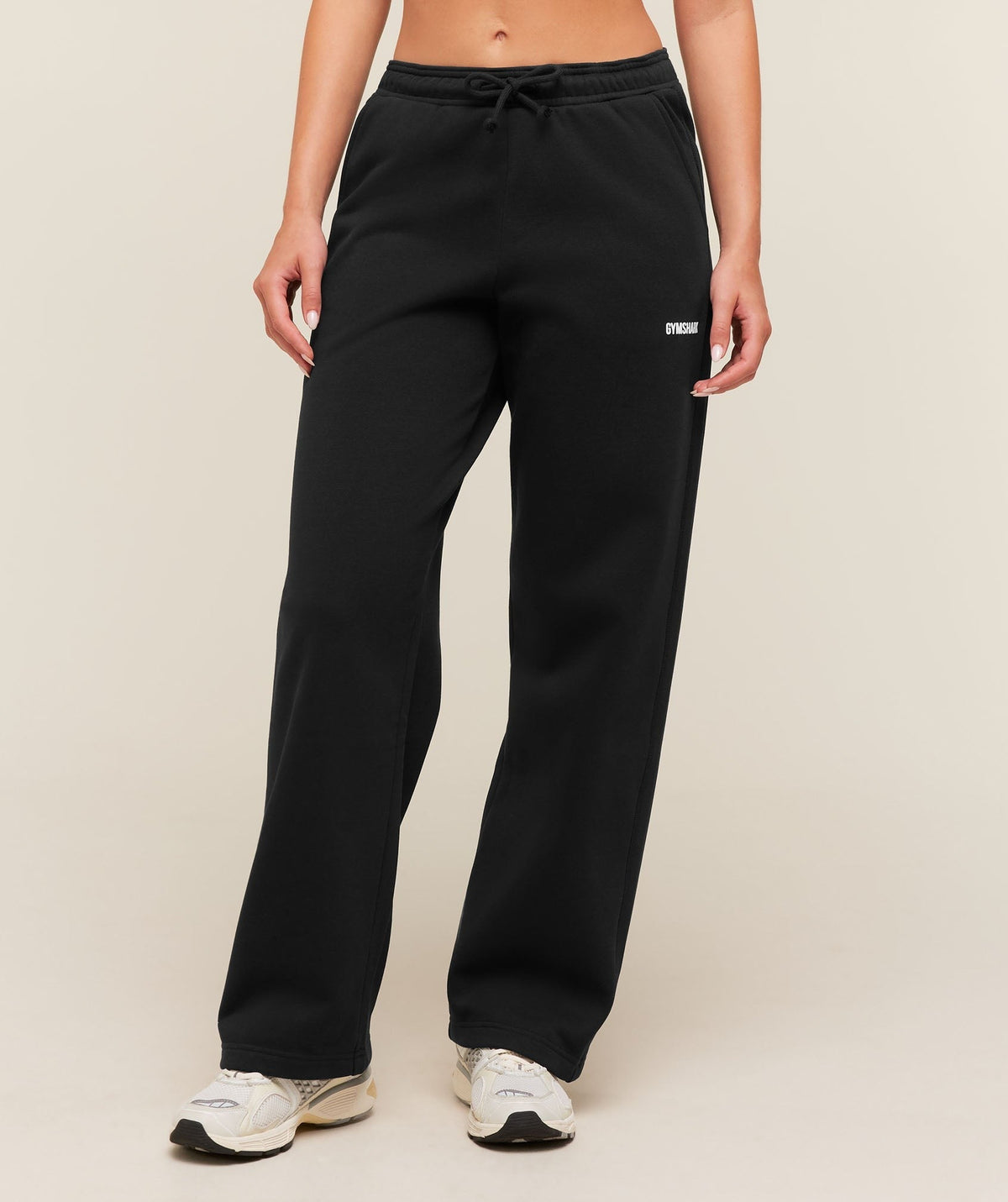 Gymshark Cosy Luxe Straight Leg Regular Joggers - Black