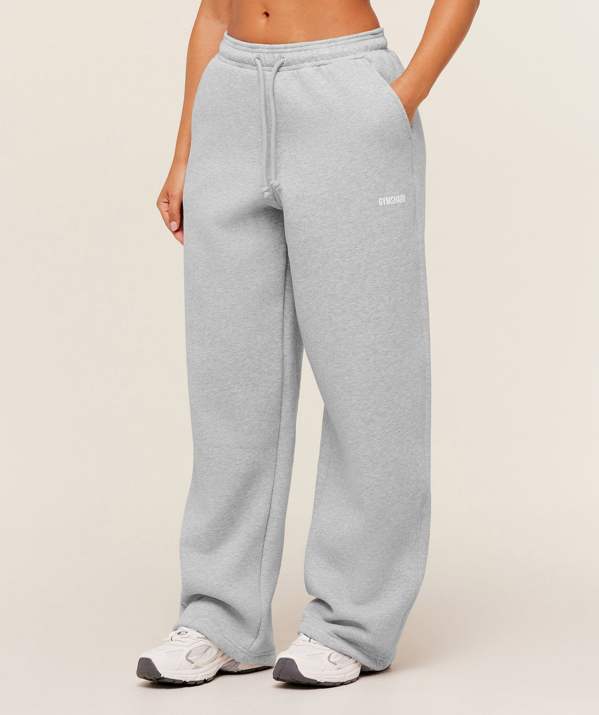 Gymshark Cosy Luxe Straight Leg Short Joggers - Soft Grey Marl