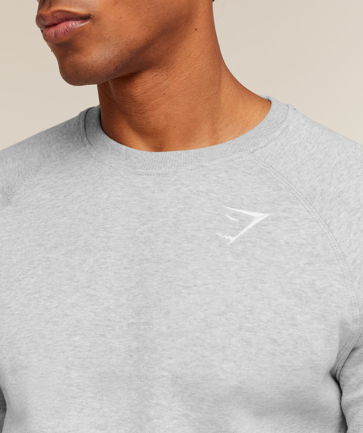 Gymshark Crest Crew - Light Grey Marl