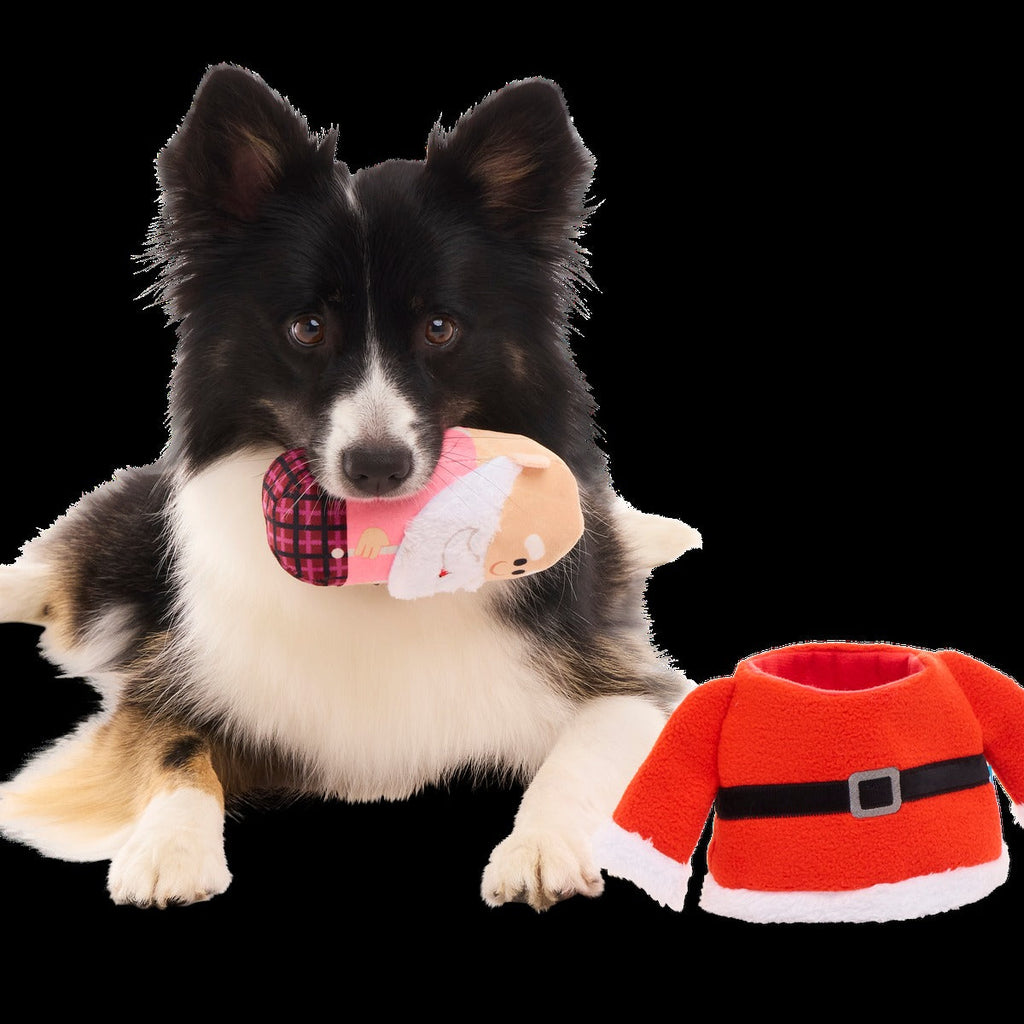 Ol' Kris KringleTM Plush Multi-Part Dog Toy