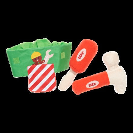 Do-It-Your-Elf Toolbelt Wearable Multipart Plush Tug Dog Toy