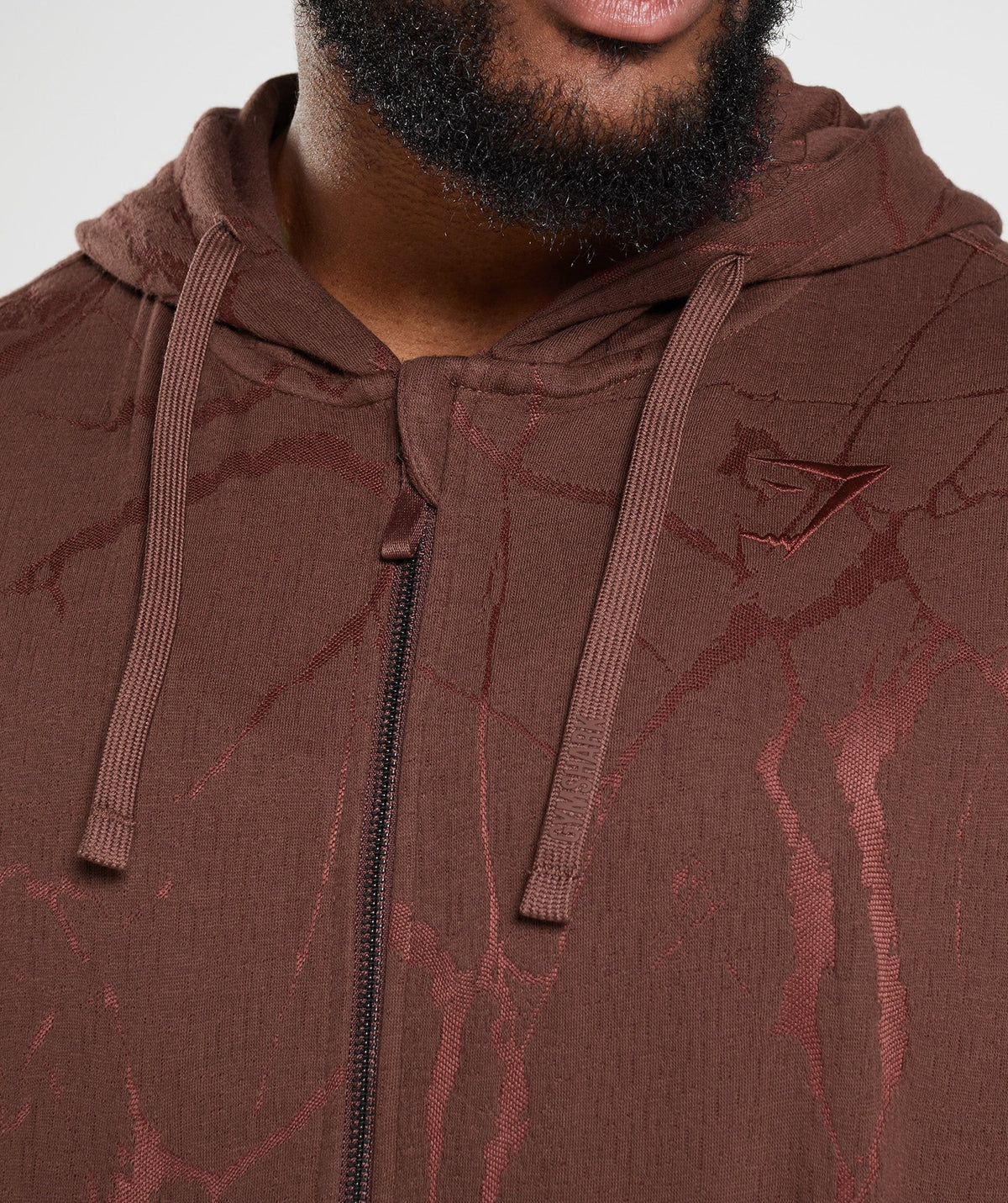 Gymshark Power Zip Hoodie - Cherry Brown