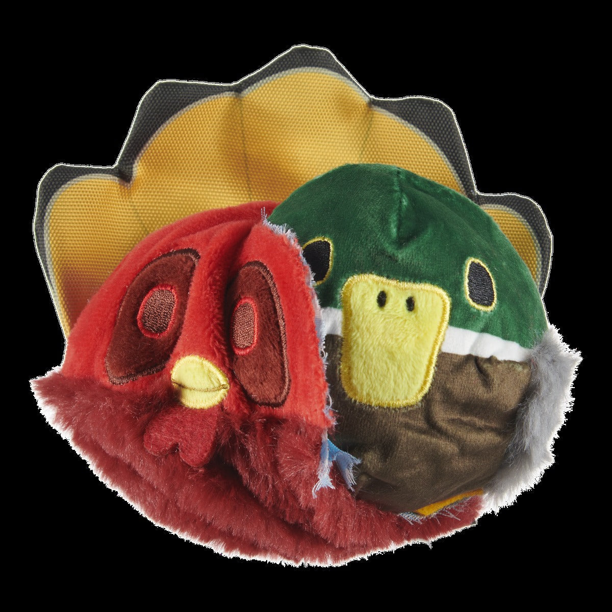 Tough Stuffed Turducken Durable Super Chewer 2-in-1 Rip and Reveal Dog Toy