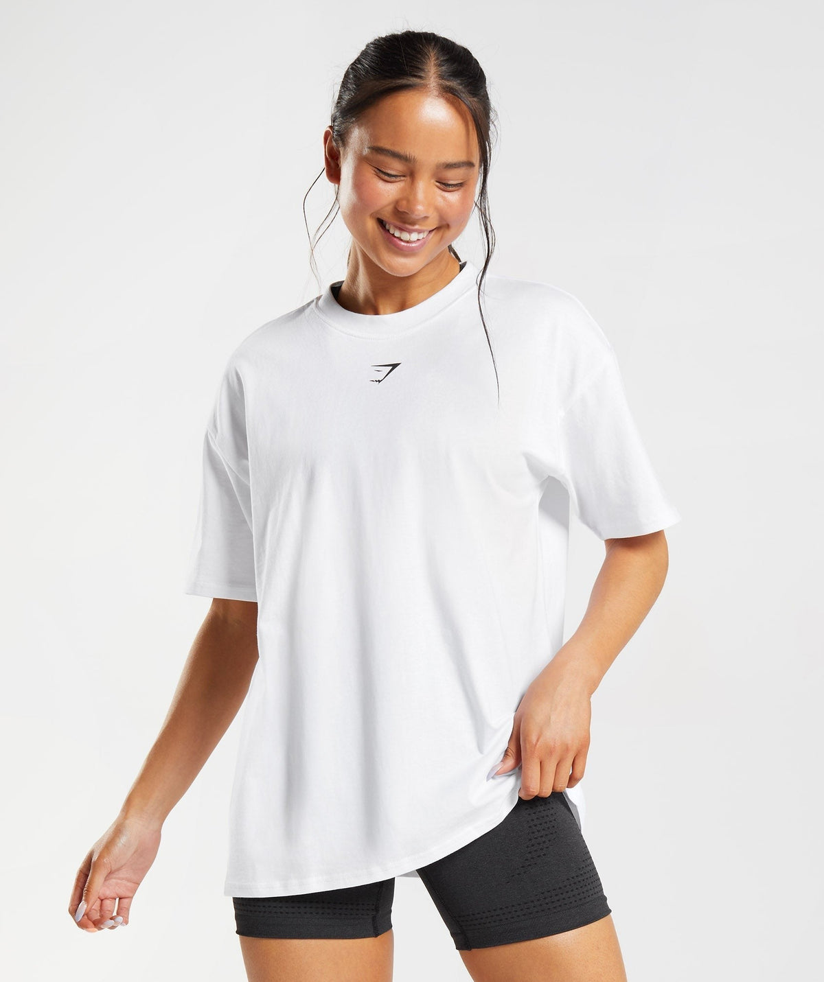Gymshark Fraction Oversized Tee - White