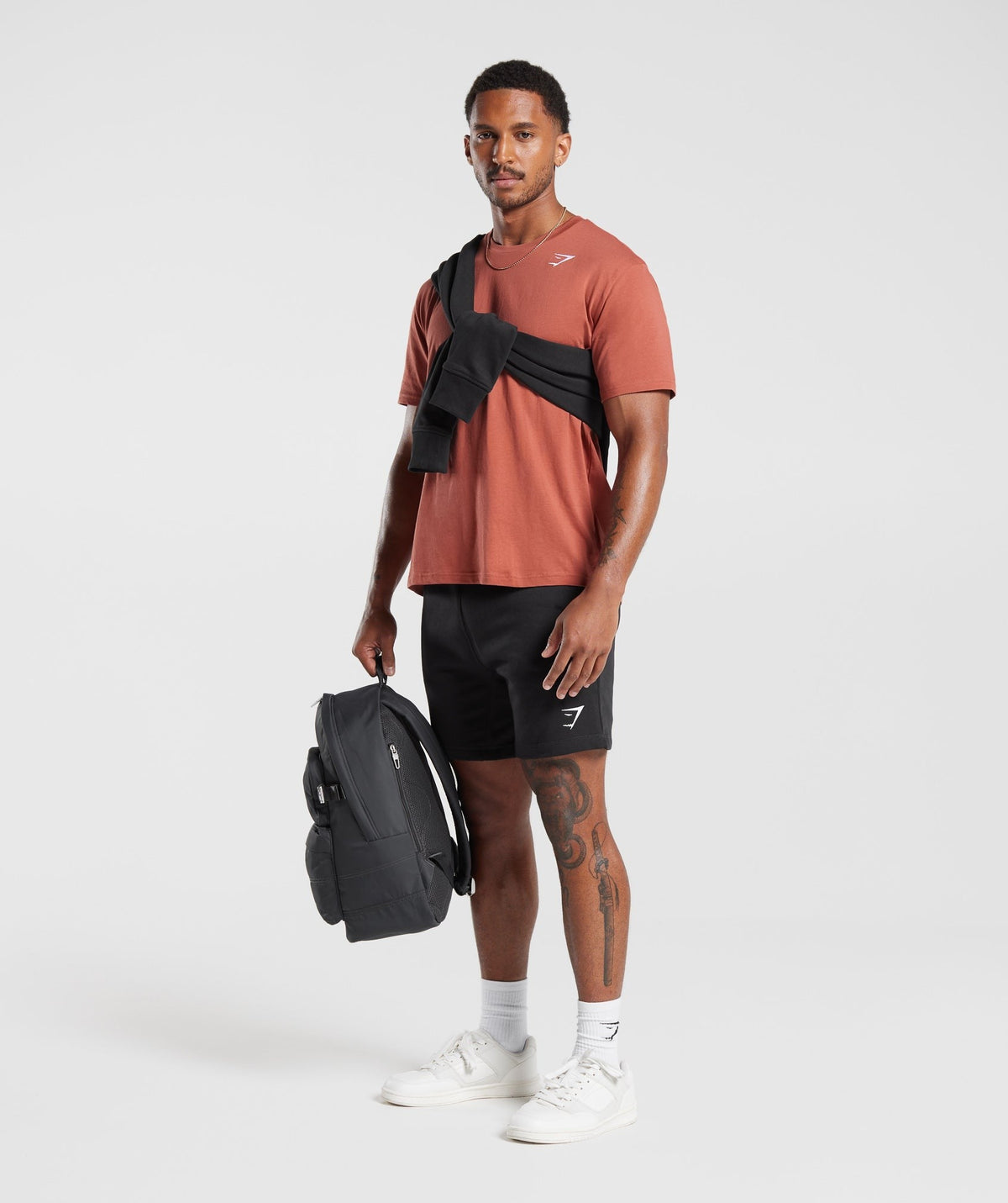 Gymshark Crest Tee - Persimmon Red