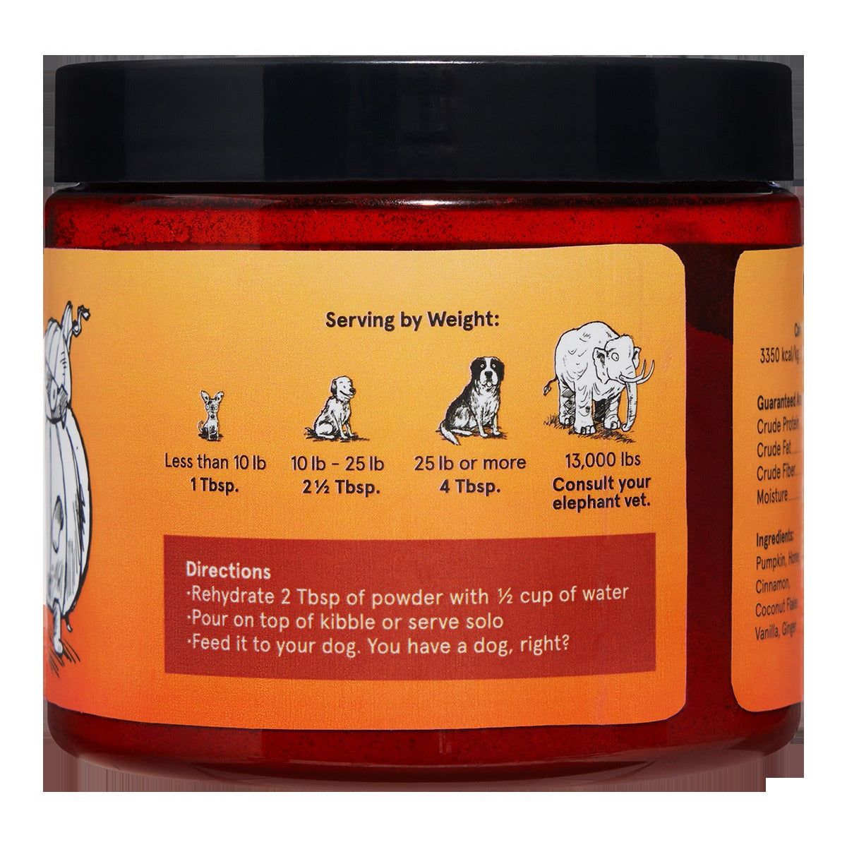 Pumpkin Spice, And Everything Nice Vegetarian Dog Food Meal Topper, 6.1 oz
