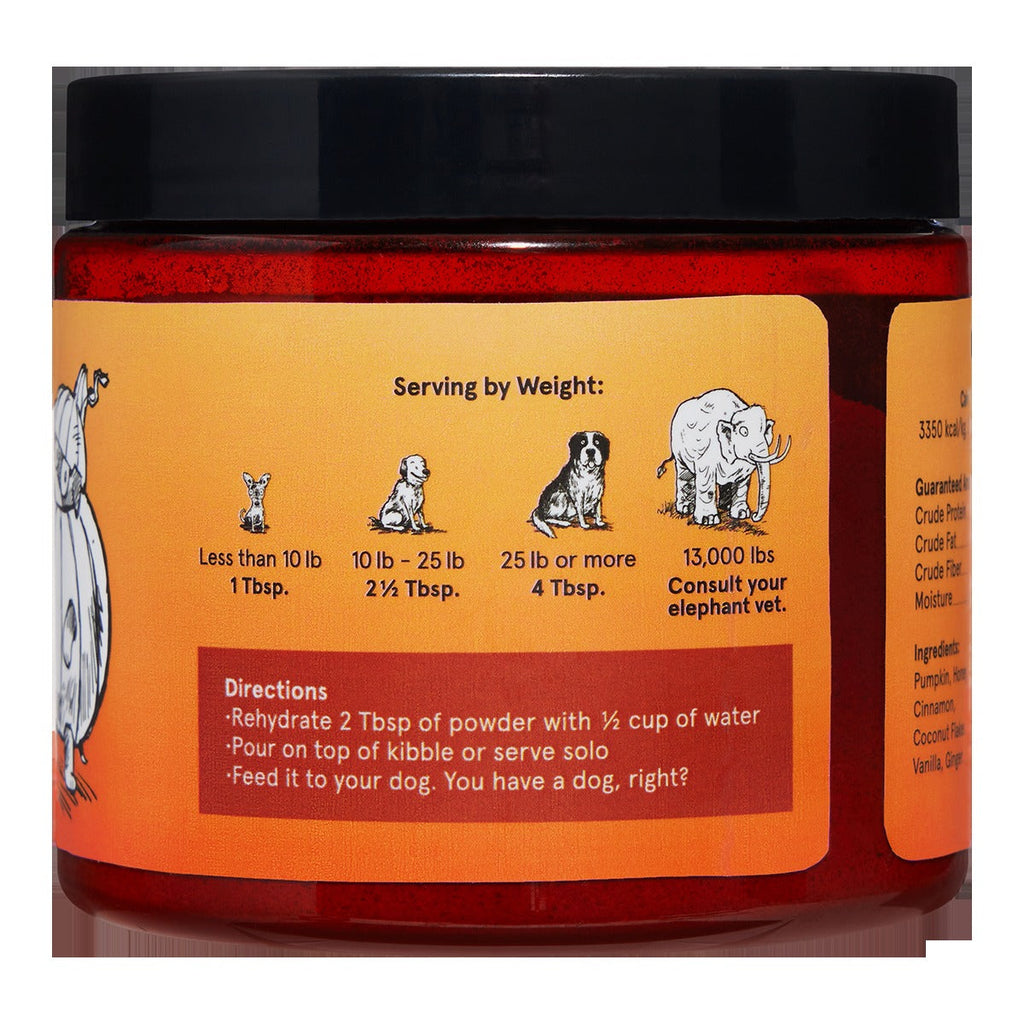 Pumpkin Spice, And Everything Nice Vegetarian Dog Food Meal Topper, 6.1 oz