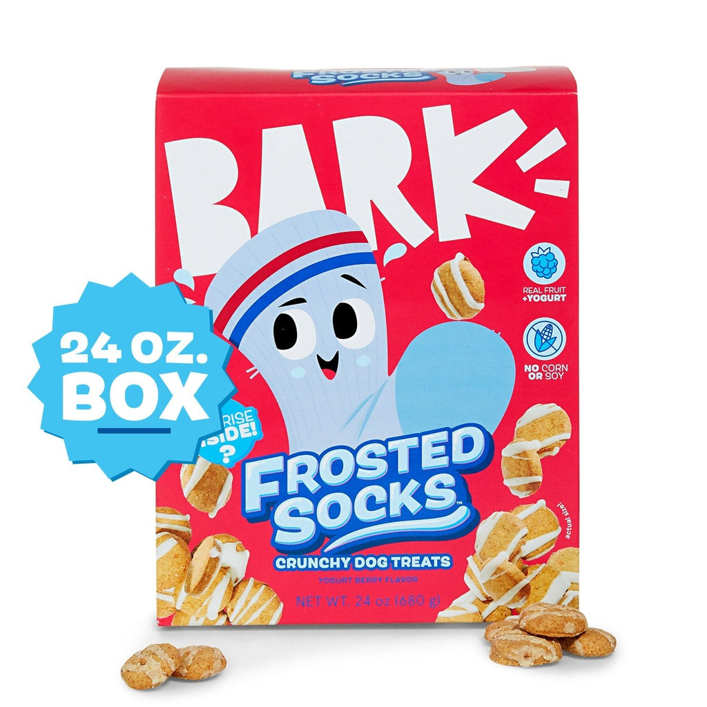 Frosted SocksTM Yogurt Berry Flavor Vegetarian Cereal Dog Treats, 24 oz