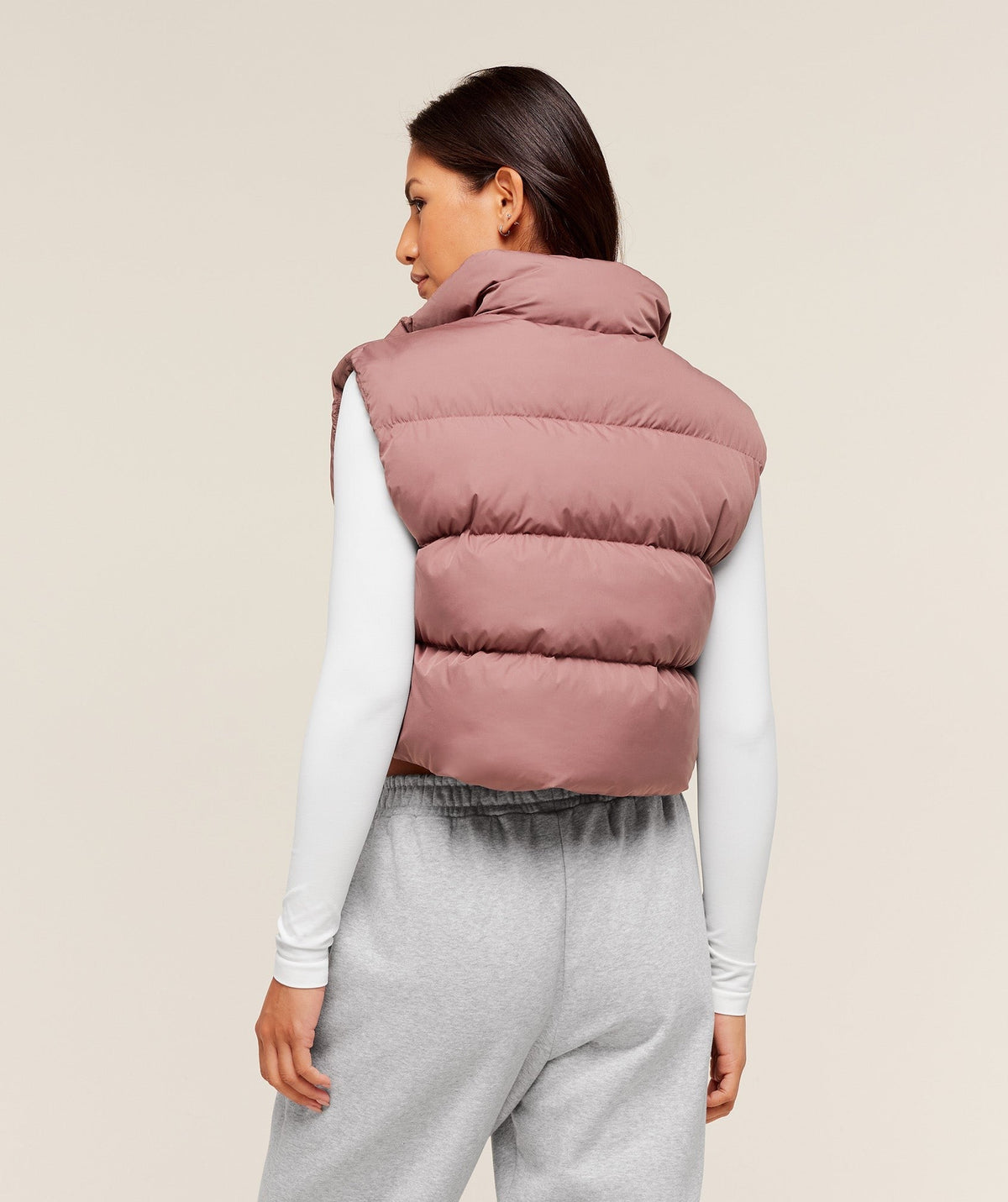 Gymshark Cropped Midi Gilet - Brick Brown
